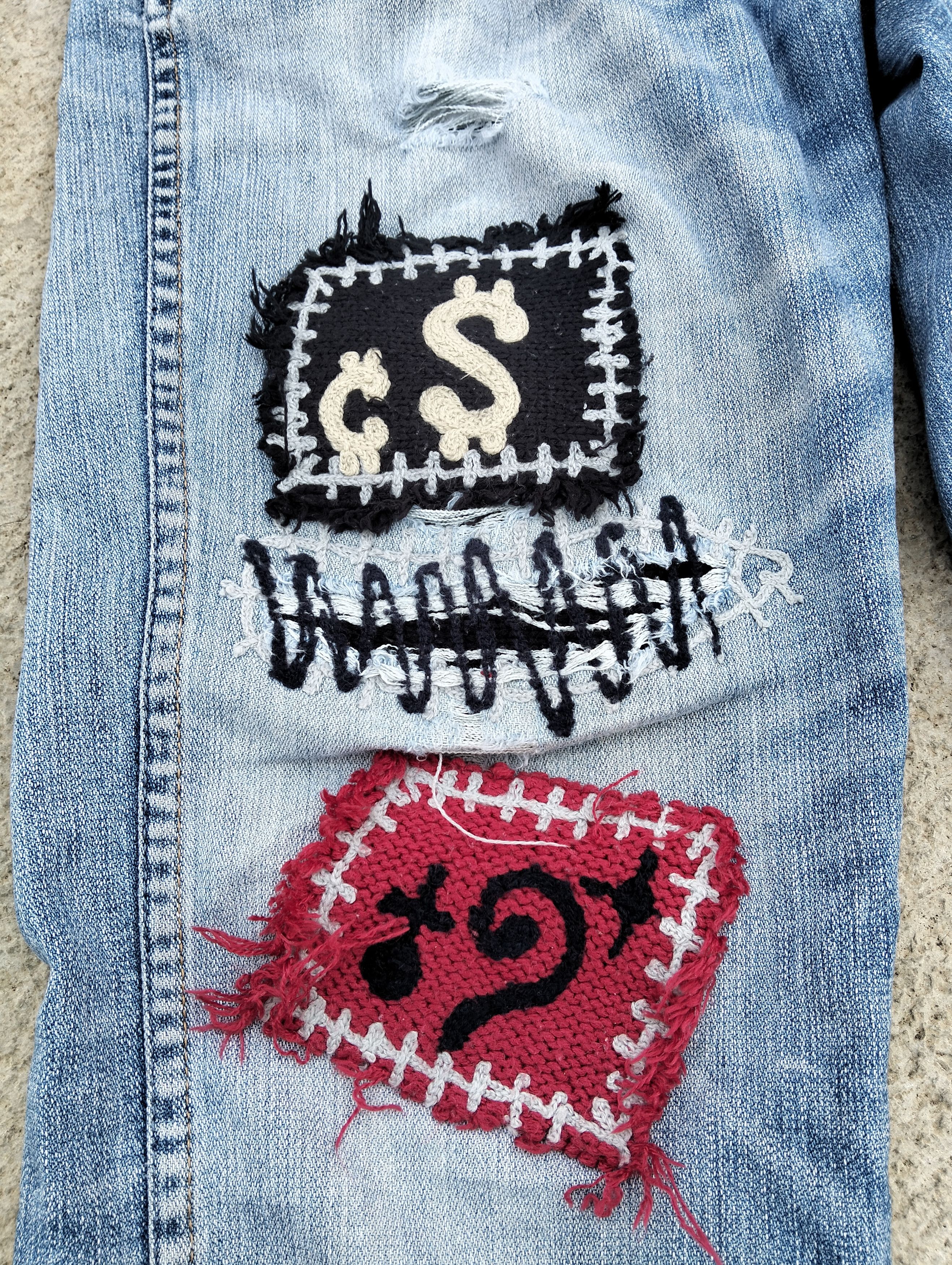 Vintage × Wrangler 🔥 90's Wrangler Spencer distressed Patched Jeans 🔥 Size US 34 / EU 50 - 11 Thumbnail