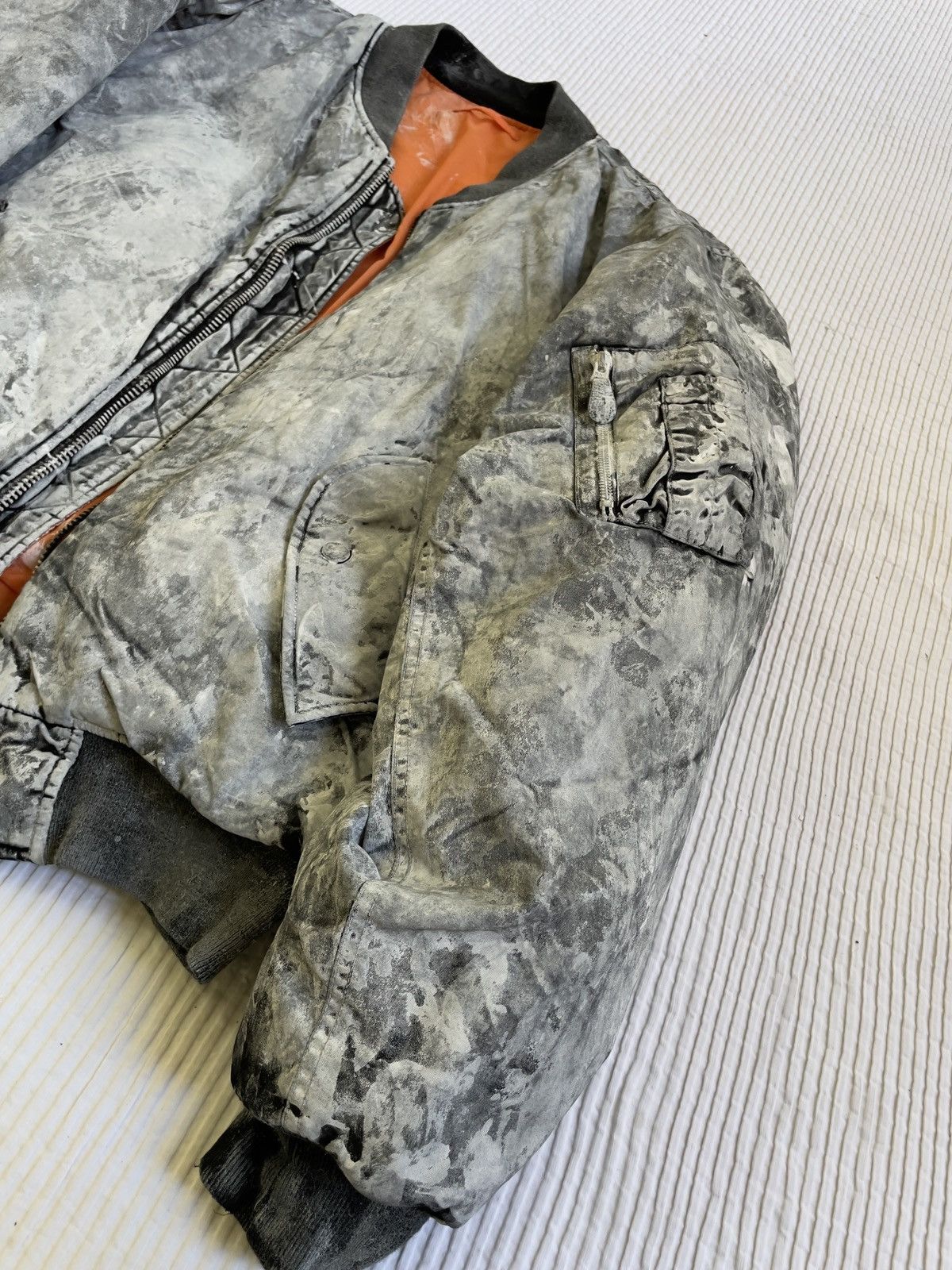 Handmade Snow Camo Bomber Jacket Size US XL / EU 56 / 4 - 5 Thumbnail