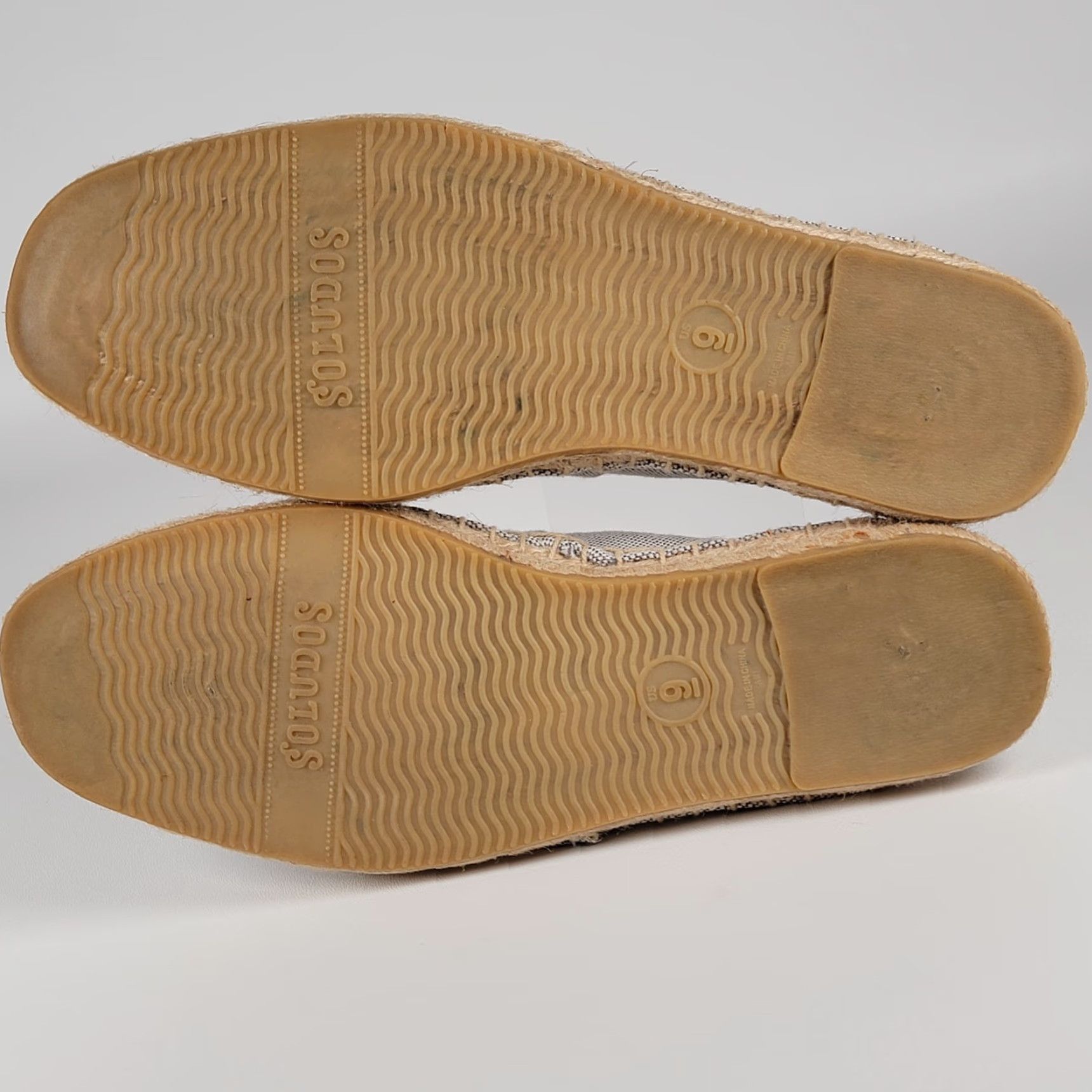 Soludos Soludos Almond Toe Platform Espadrille Slip On Gray Textile Canvas Women Size 9 Slip-On Casual Bohemian Nature 90s Style Womens Size US 7 / IT 37 - 7 Thumbnail