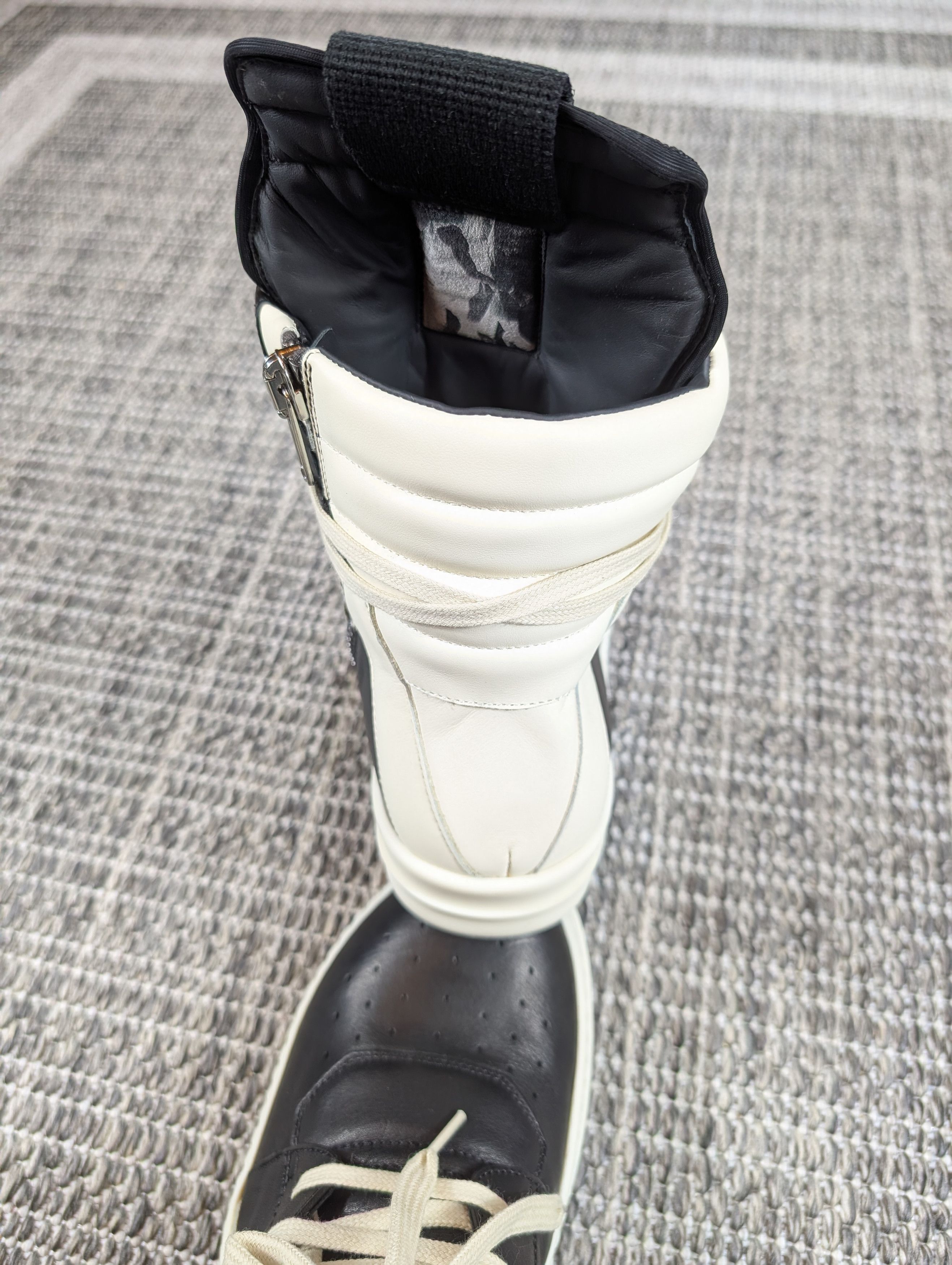 Rick Owens Rick Owens Mainline Geobasket Black / White Milk Size US 8.5 / EU 41-42 - 10 Thumbnail