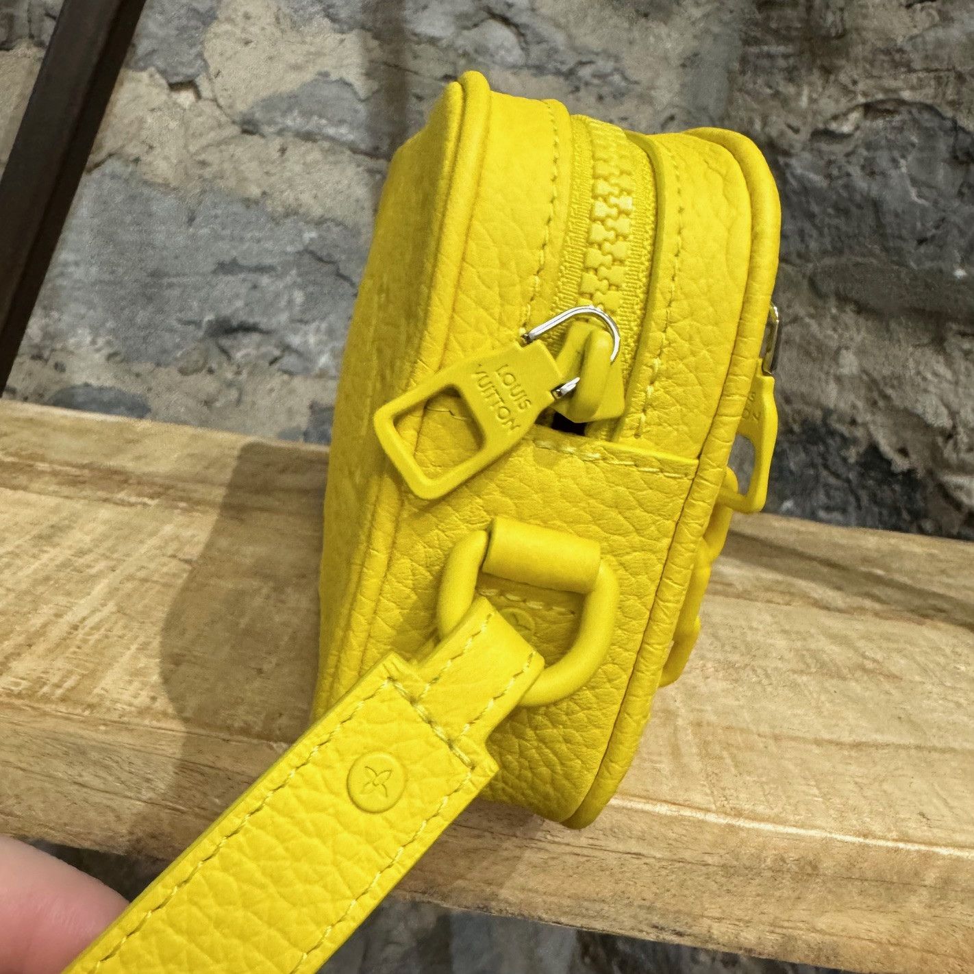 Louis Vuitton × Virgil Abloh Louis Vuitton Virgil Abloh SS19 Yellow Monogram Volga Pouch Size ONE SIZE - 6 Thumbnail
