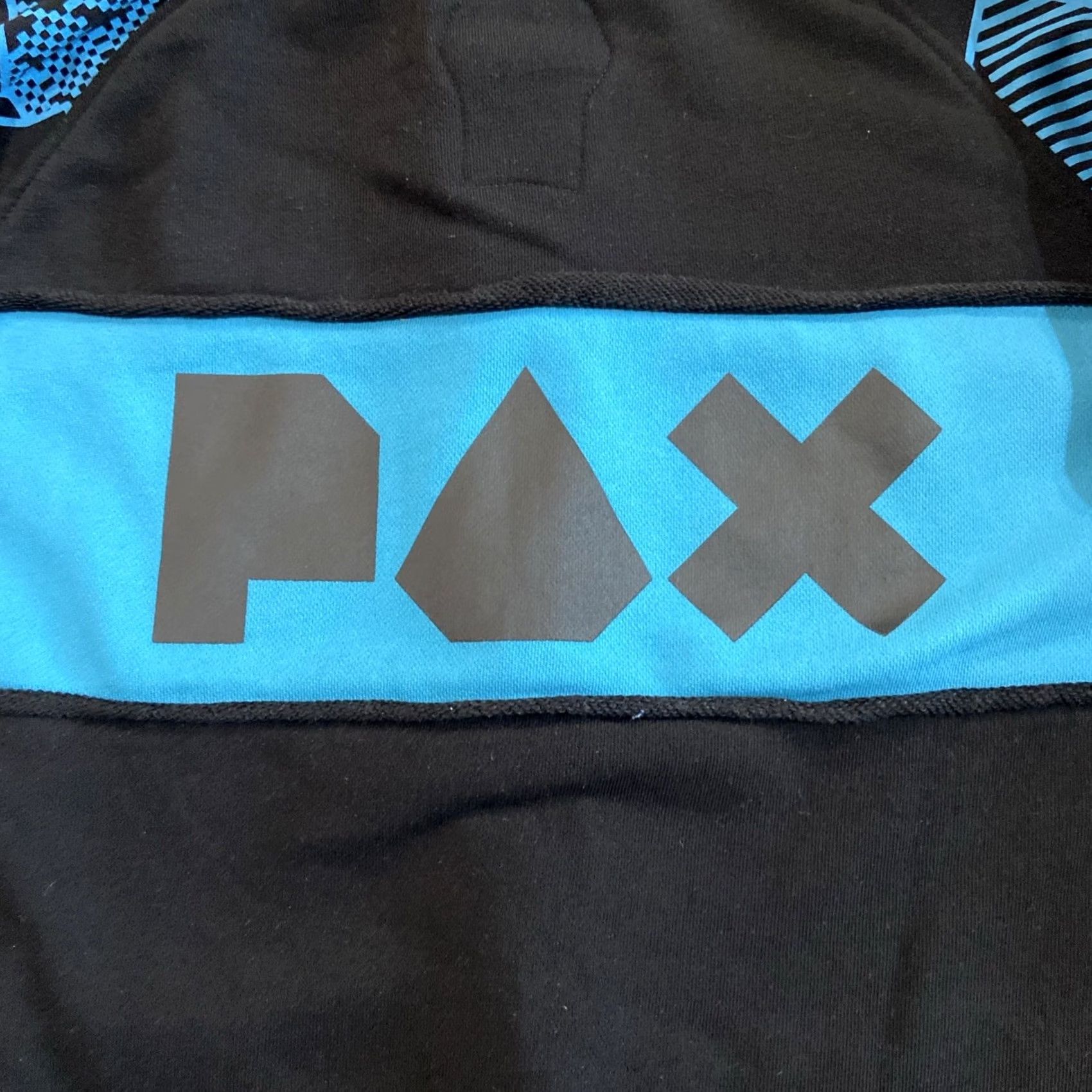 Vintage PAX Hoodie Full Zip Sweatshirt Jacket 2004-2024 Penny Arcade Expo So L Black Cotton Polyester Fleece Graphic Print Pockets Zipper Men Long Sleeve Size US L / EU 52-54 / 3 - 7 Thumbnail