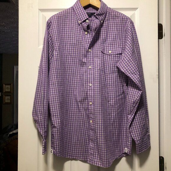 Daniel Cremieux Daniel Cremieux men's purple cotton casual shirt size: L Size US L / EU 52-54 / 3 - 1 Thumbnail