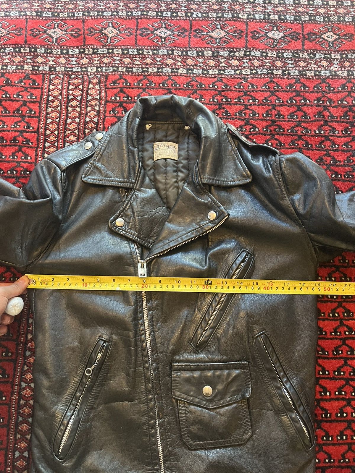 Vintage Vintage 50’s cropped leather moto biker jacket Size US S / EU 44-46 / 1 - 16 Thumbnail