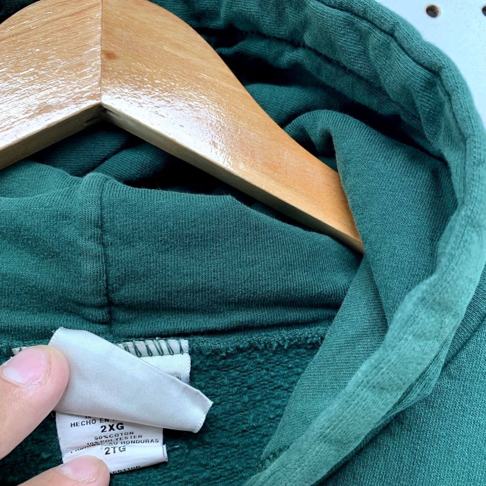 Hanes VINTAGE Hanes Hoodie Sweatshirt Mens 2XL Faded Green Full Zip Fleece Size US XXL / EU 58 / 5 - 4 Thumbnail
