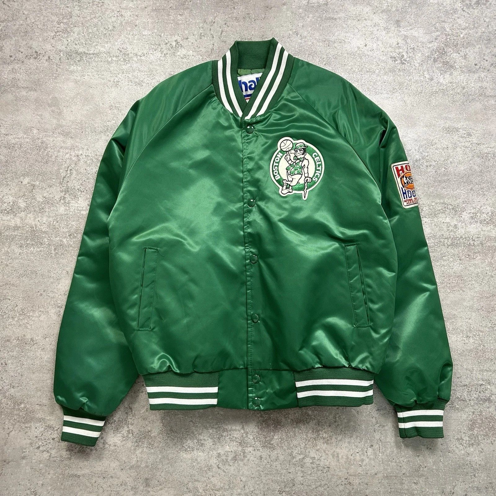 Chalk Line × NBA × Vintage BOSTON CELTICS SATIN BOMBER JACKET SPELL OUT HOT HOOPS Size US M / EU 48-50 / 2 - 2 Thumbnail