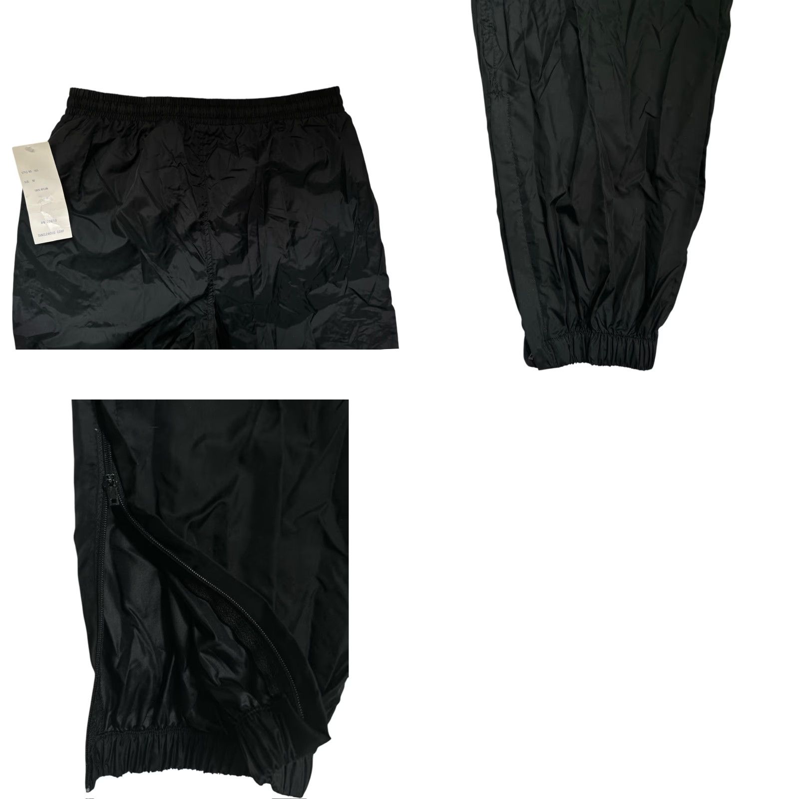 Vintage VINTAGE Billion Bay Windbreaker Pants Mens M Black Nylon 90s Deadstock NWT Size US 31 - 8 Thumbnail