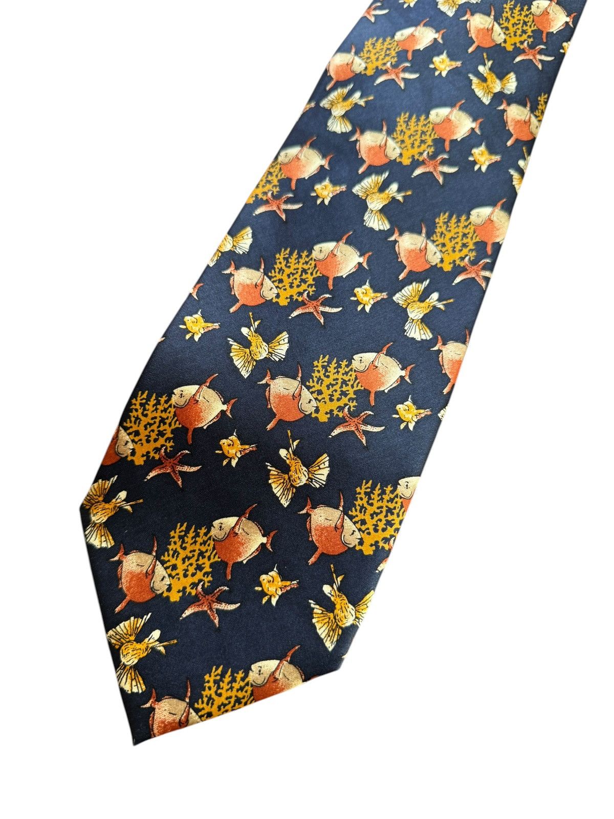 Other Laurant Benon Paris Vintage Navy Silk Marine Motif Tie Size ONE SIZE - 4 Thumbnail