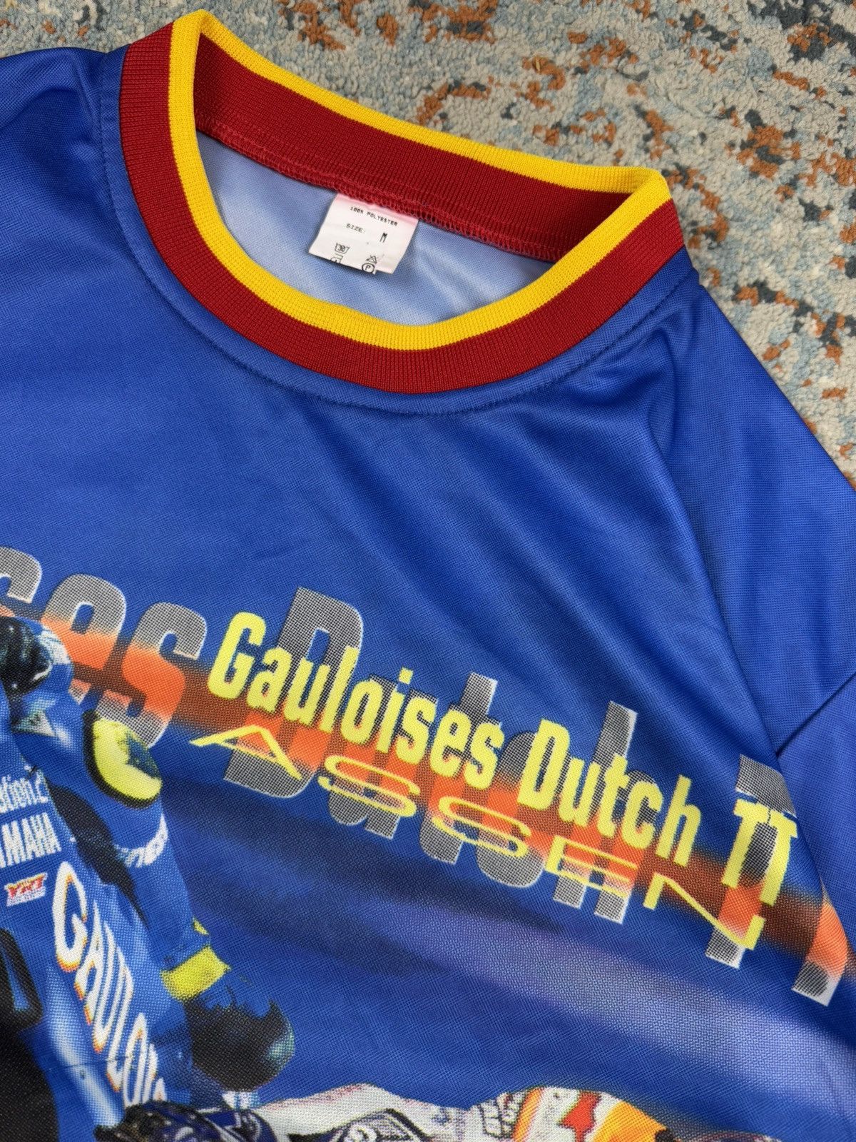 Other Vintage 90s MotoGP Gualoises Dutch TT all over print Jersey Size US M / EU 48-50 / 2 - 9 Thumbnail