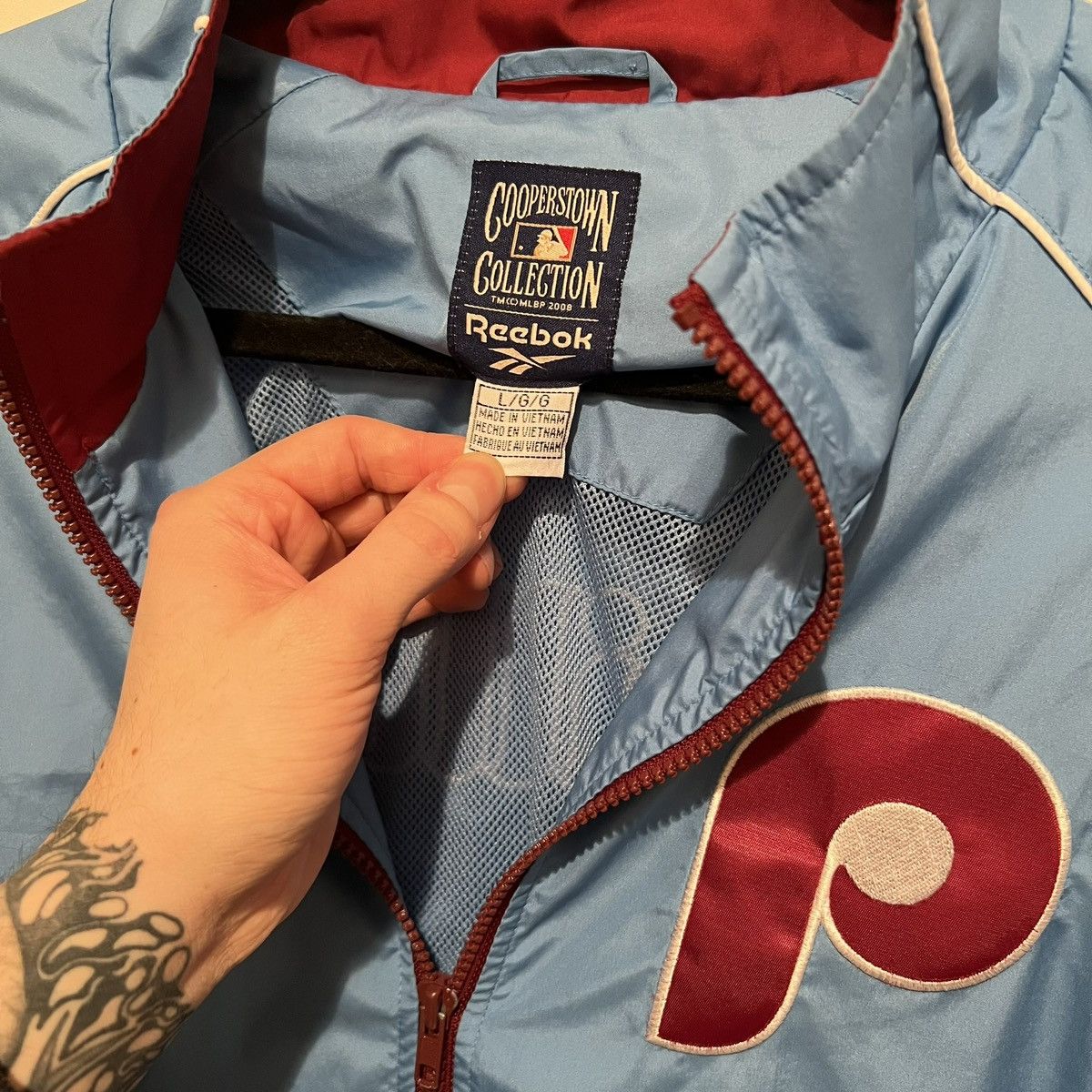 Majestic Phillies vintage windbreaker jacket Size US XL / EU 56 / 4 - 3 Thumbnail