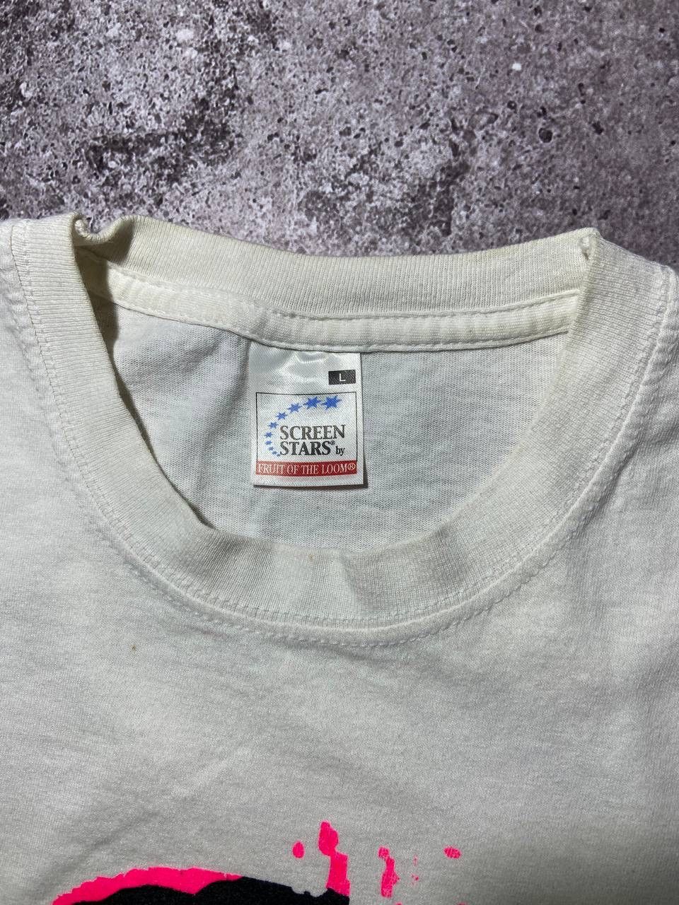 Vintage Mayhem Screen Stars Fruit of the Loom White Band T-shirt Size US L / EU 52-54 / 3 - 4 Thumbnail
