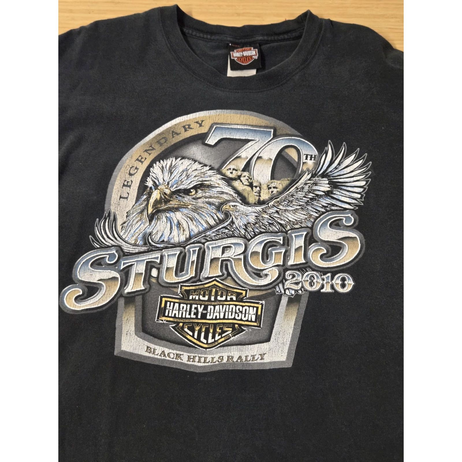 Harley Davidson VINTAGE Harley-Davidson Sturgis Shirt Mens XL Black 2010 Hill City Rally South Dakota Graphic Print Crew Neck Short Sleeve Biker Event Mens Size US XL / EU 56 / 4 - 2 Thumbnail