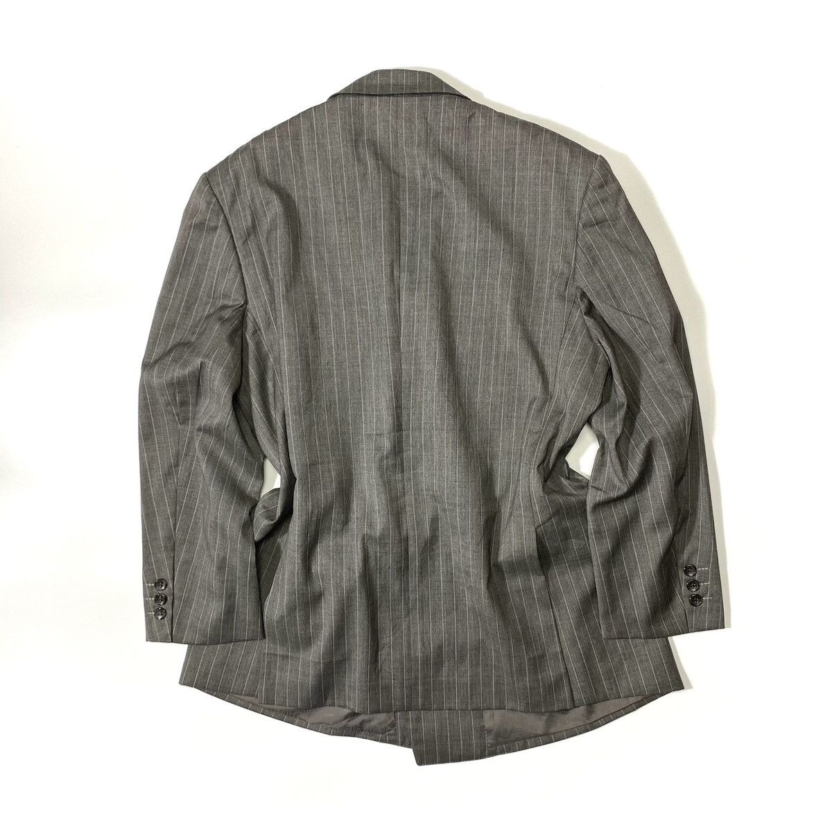 Lanvin Lanvin Paris Blazer Grey Striped Double Breasted Size 48R - 11 Thumbnail