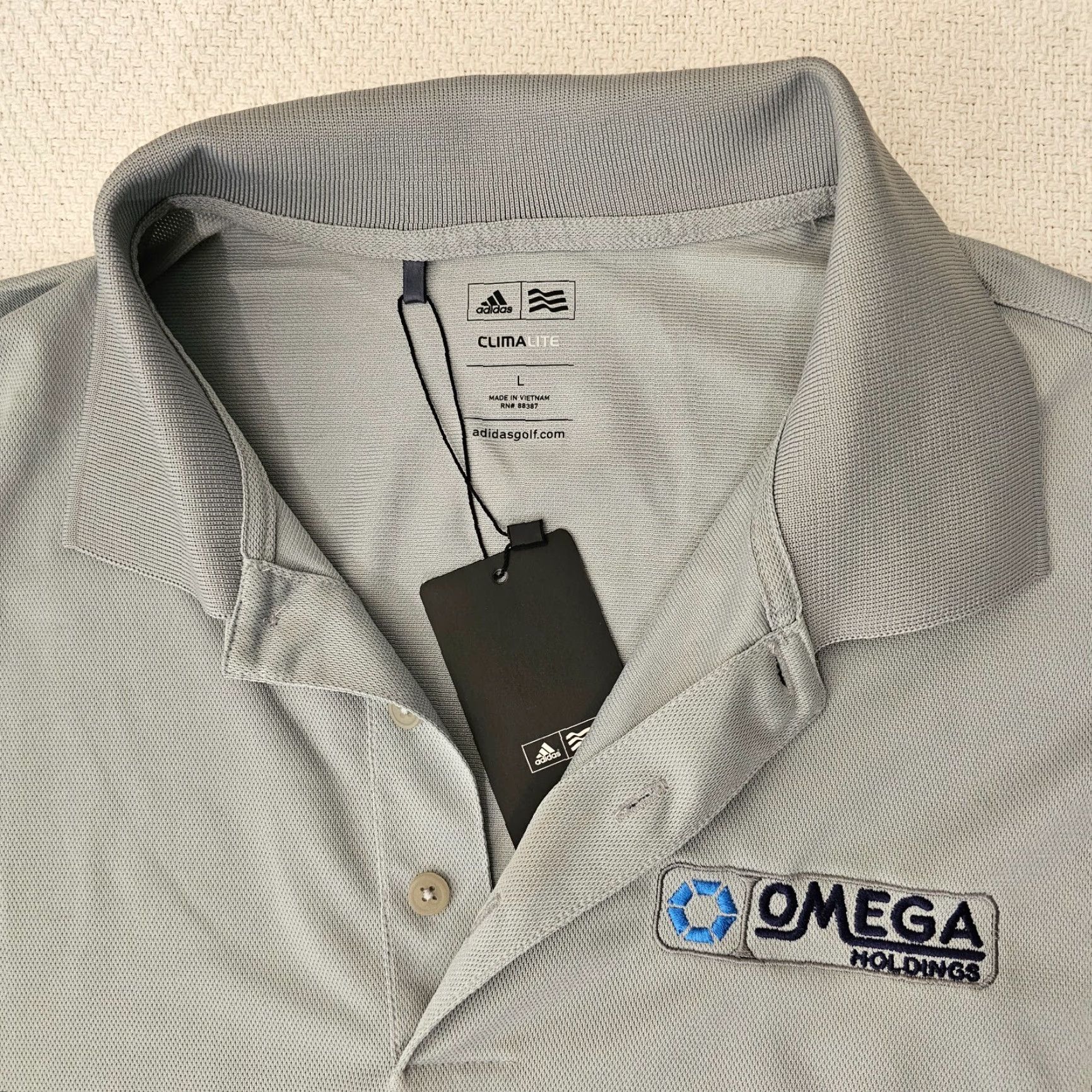 Adidas Adidas Polo Shirt Men L Gray Climalite Golf Short Sleeve NEW Omega Size US L / EU 52-54 / 3 - 2 Thumbnail