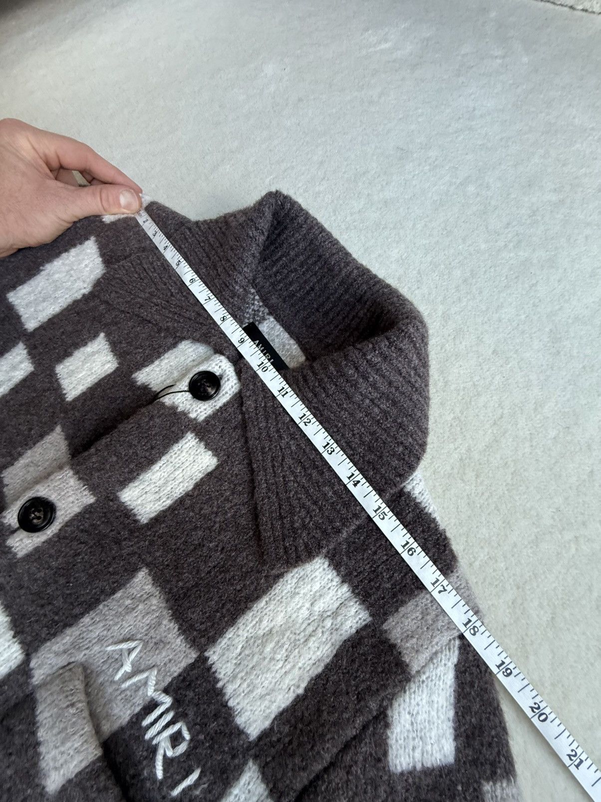 Amiri $1.3k Amiri damier cardigan sweater logo rare grail S Size US S / EU 44-46 / 1 - 4 Thumbnail