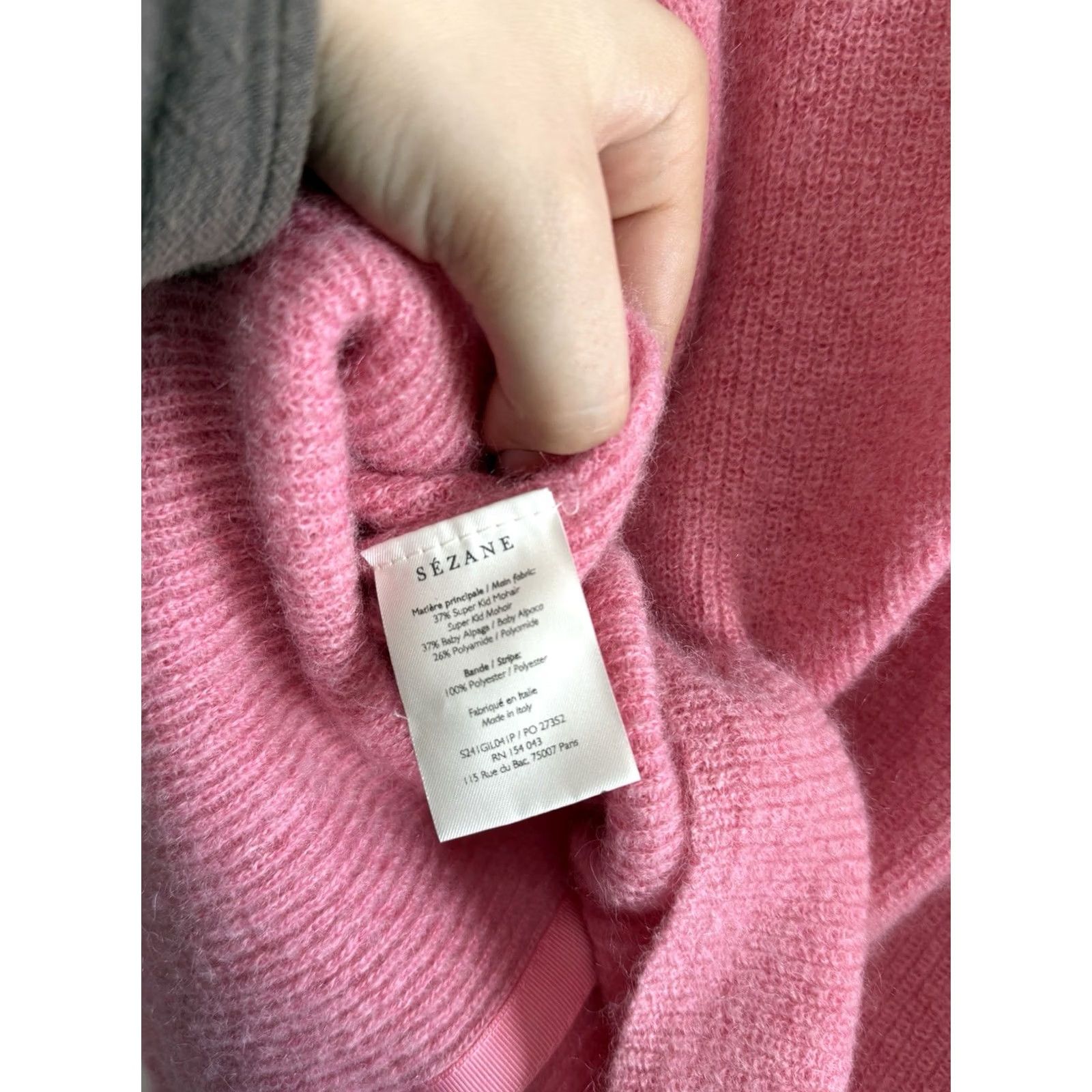 Vintage SEZANE PARIS LA MAILLE WOOMEN’S CARDIGAN SWEATERS PINK WOOL LUXURY RARE Size S Size S / US 4 / IT 40 - 7 Thumbnail