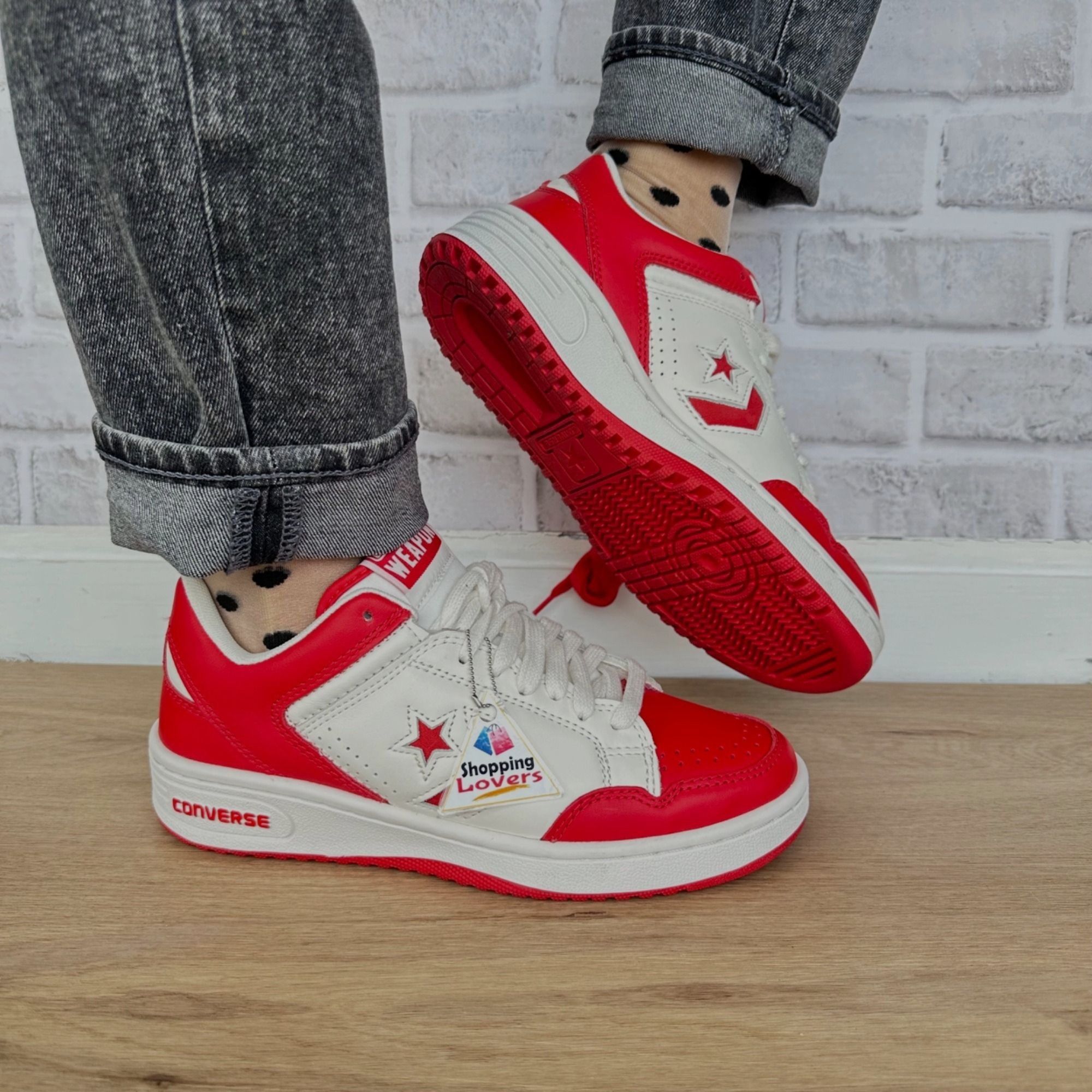 Converse Converse Weapon Low Red White 10 Womens Shoes Bird Magic Erv Size US 10 / IT 40 - 2 Thumbnail