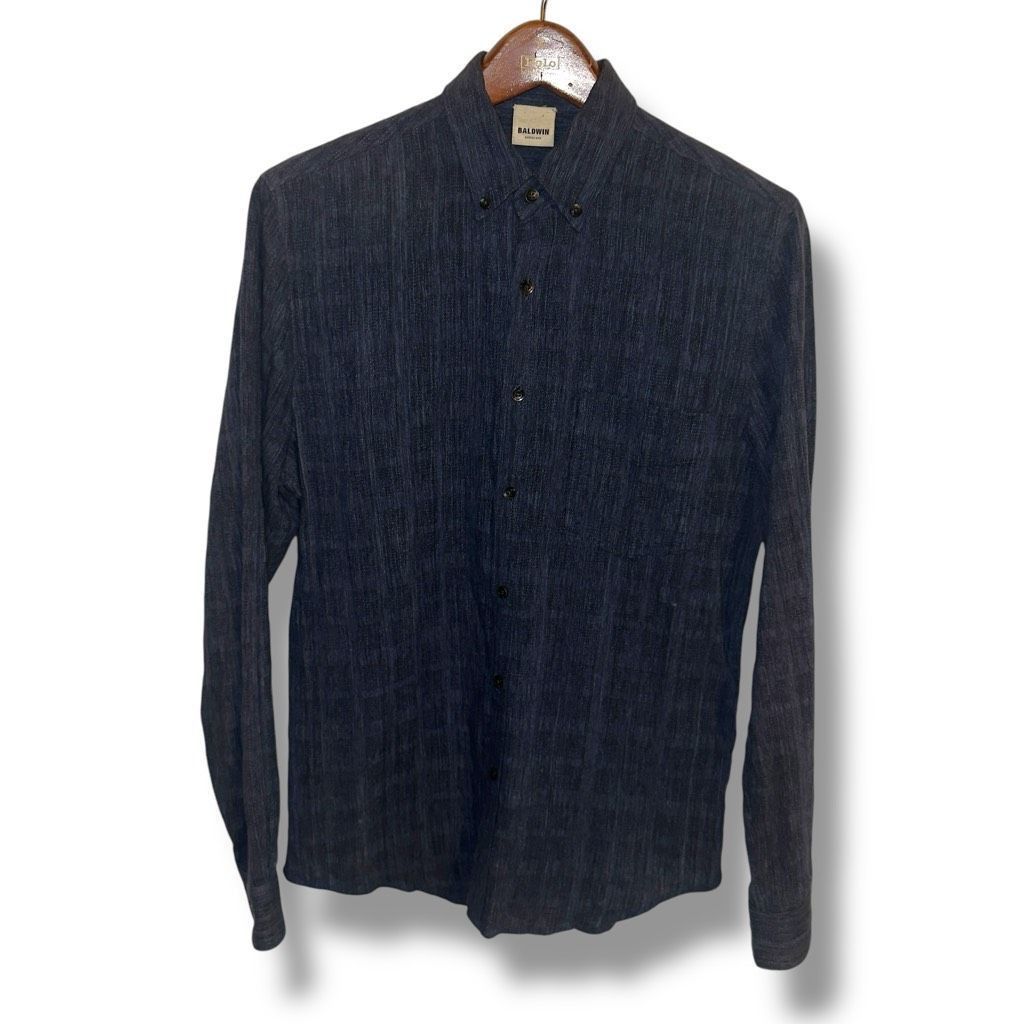 Baldwin Baldwin Denim KC Navy Woven Oxford Button Down Sz S Size US S / EU 44-46 / 1 - 1 Thumbnail