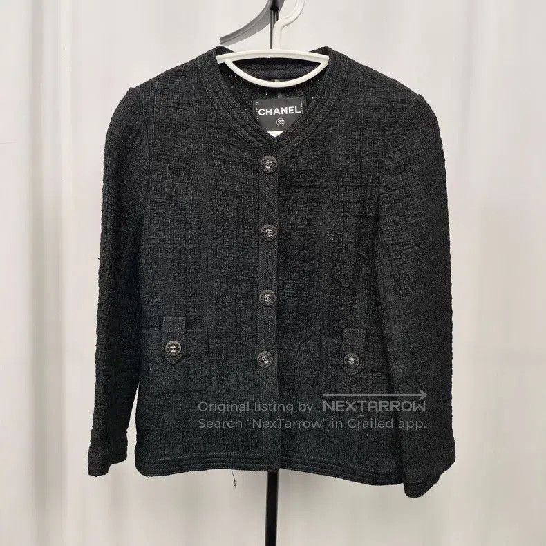 Chanel Chanel Black soft denim jacket Size XXS / US 00 / IT 34 - 1 Thumbnail
