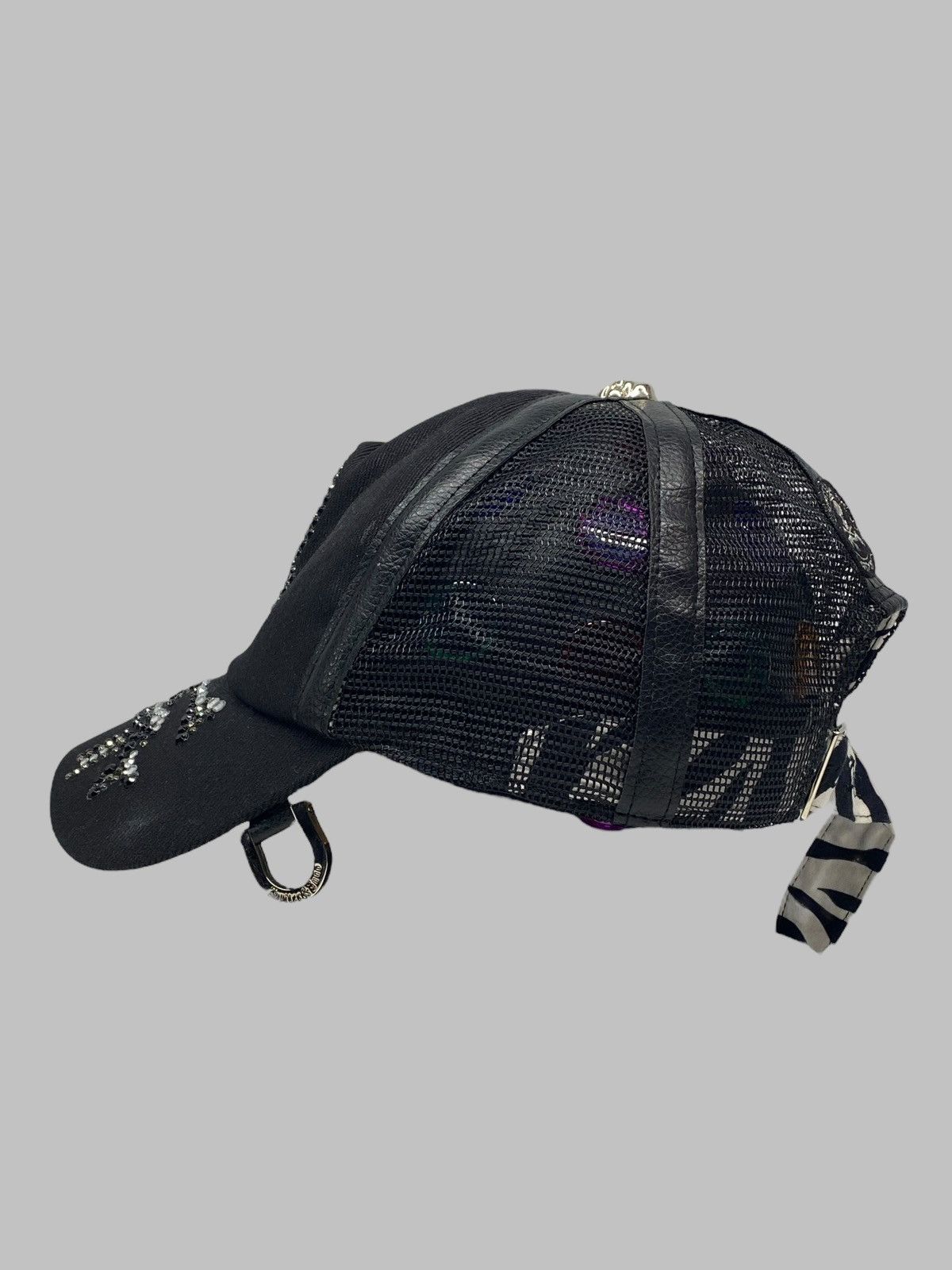 Other Jupiter Juno Rhinestones Skull Mesh Cap 14th Addiction Style Size ONE SIZE - 6 Thumbnail