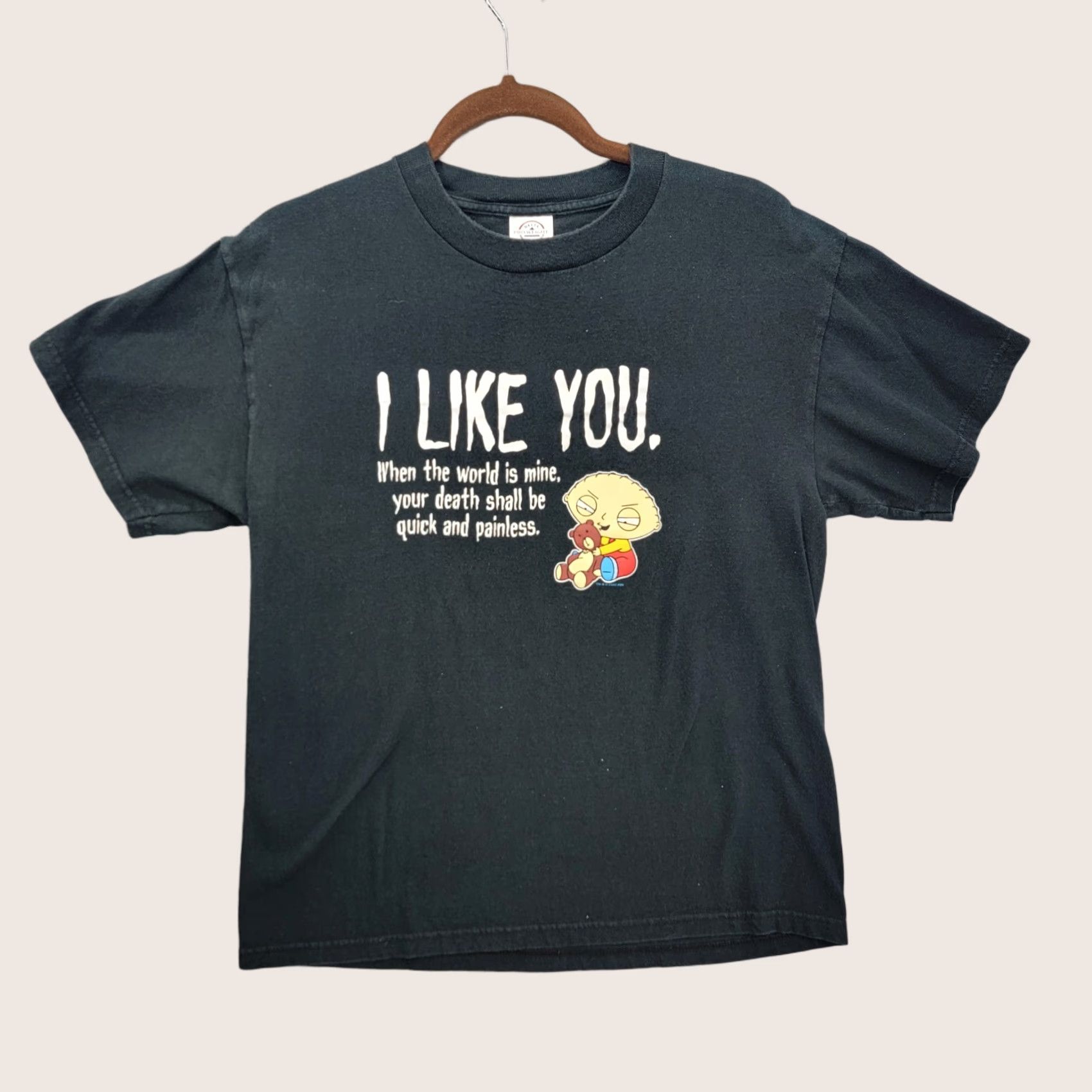 Delta Vintage Family Guy Shirt Mens Medium Black Stewie Griffin Crew Neck Short Sleeve Size US M / EU 48-50 / 2 - 1 Thumbnail