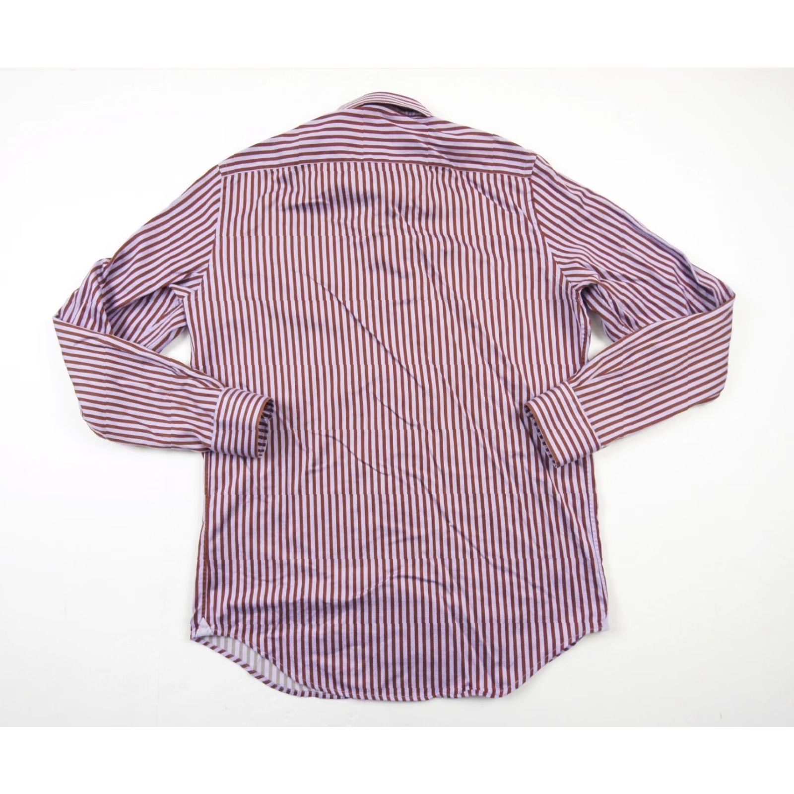 Robert Graham Robert Graham Button Up Shirt Mens 15.5 Purple Striped Cotton Long Sleeve Collared Regular Fit Size US M / EU 48-50 / 2 - 6 Thumbnail