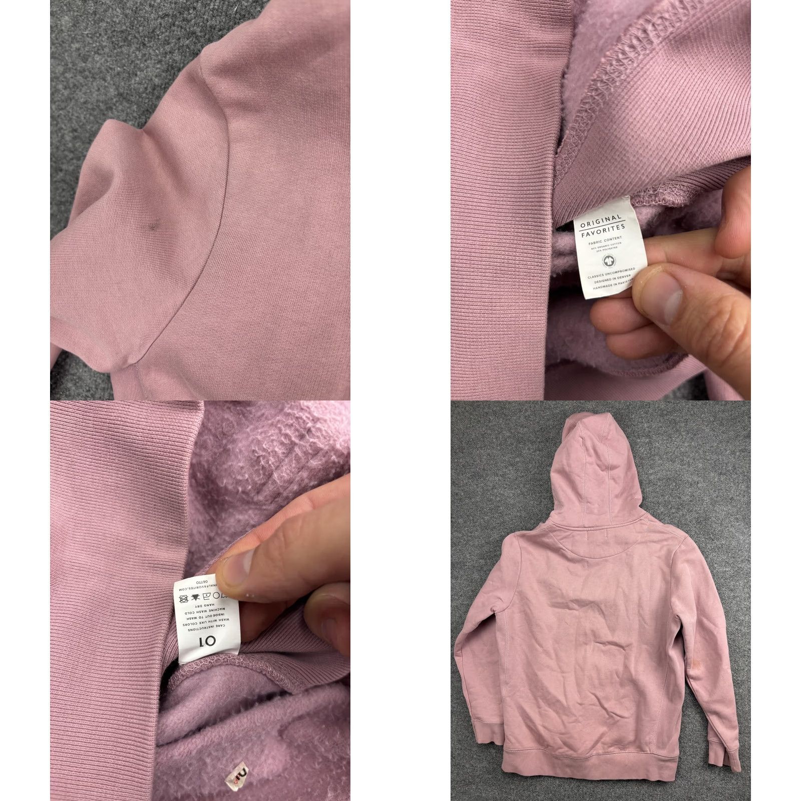 Pinko Jiberish Hoodie Mens L Pink Pullover Fleece Sweatshirt Crown Embroidered Crew Neck Pockets Logo Size US L / EU 52-54 / 3 - 8 Thumbnail