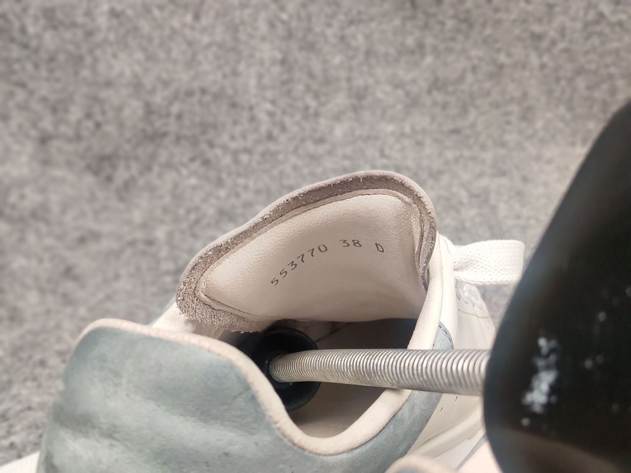 Alexander McQueen Alexander McQueen Oversized Leather Sneaker WhitePowder Blue Size US 8 / IT 38 - 18 Thumbnail