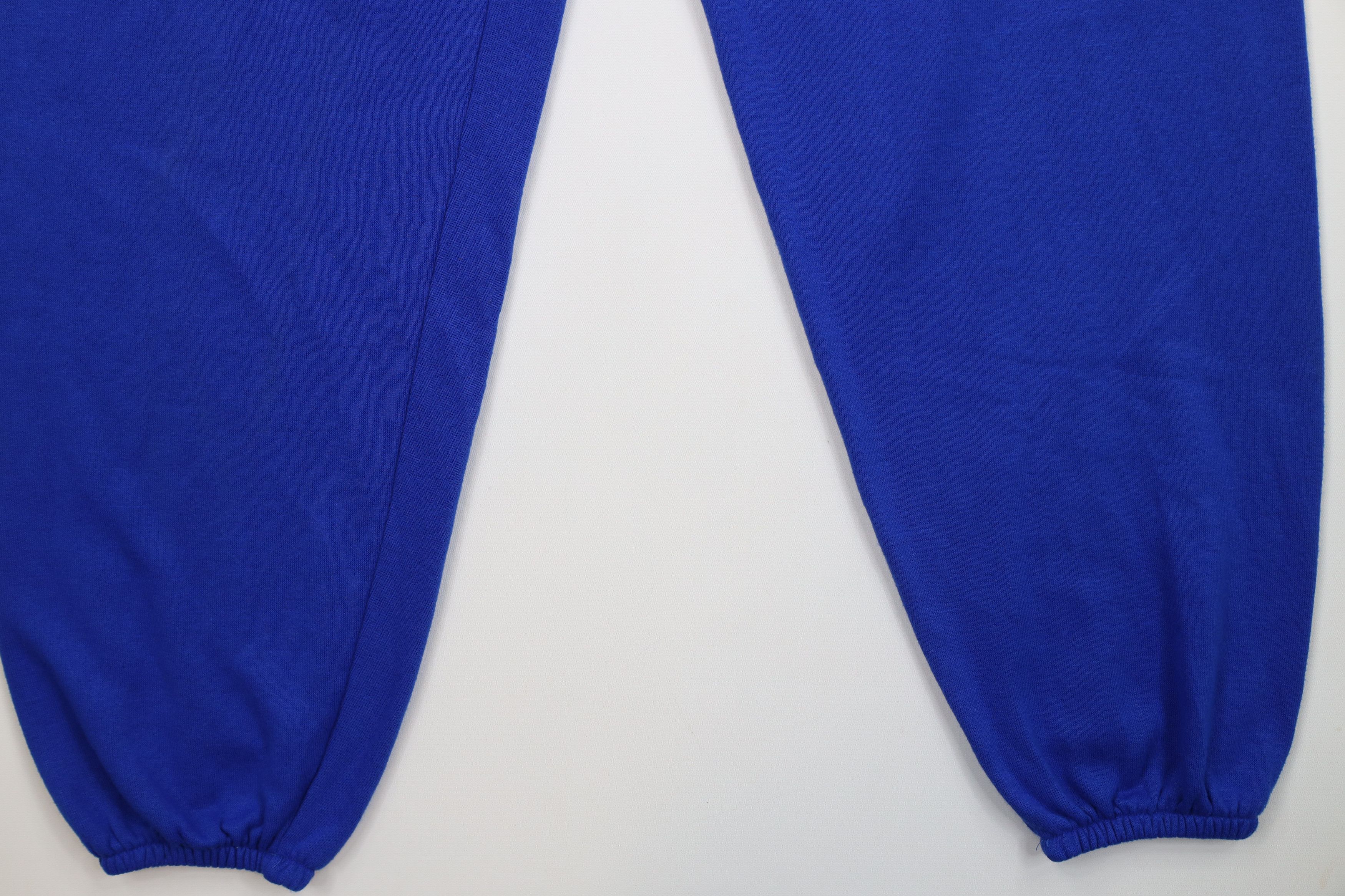 Vintage Vintage 70s Streetwear Cuffed Sweatpants Joggers Blue USA Size 32" / US 10 / IT 46 - 4 Thumbnail