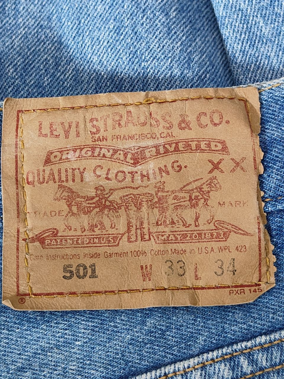 Levi's 90s Vintage Levi's 501 33x34 Lightwash Denim Size US 33 - 9 Thumbnail