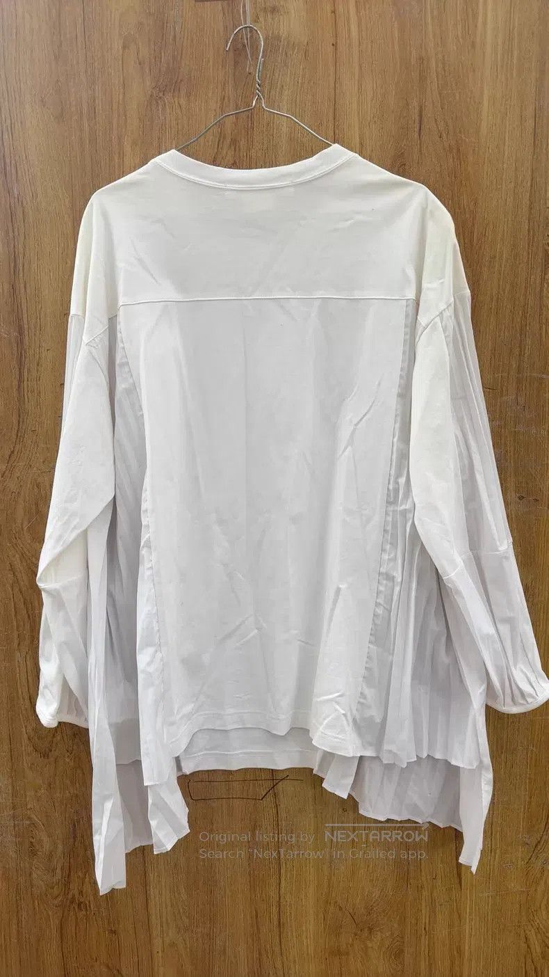 Junya Watanabe Junya Watanabe White Patchwork Long Sleeve Top Size S / US 4 / IT 40 - 2 Thumbnail