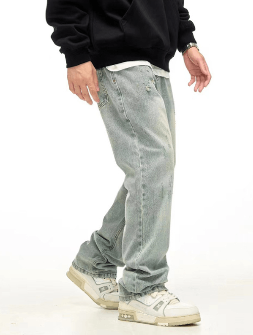 Japanese Brand × Jean American retro simple washed loose straight jeans Size US 32 / EU 48 - 2 Thumbnail