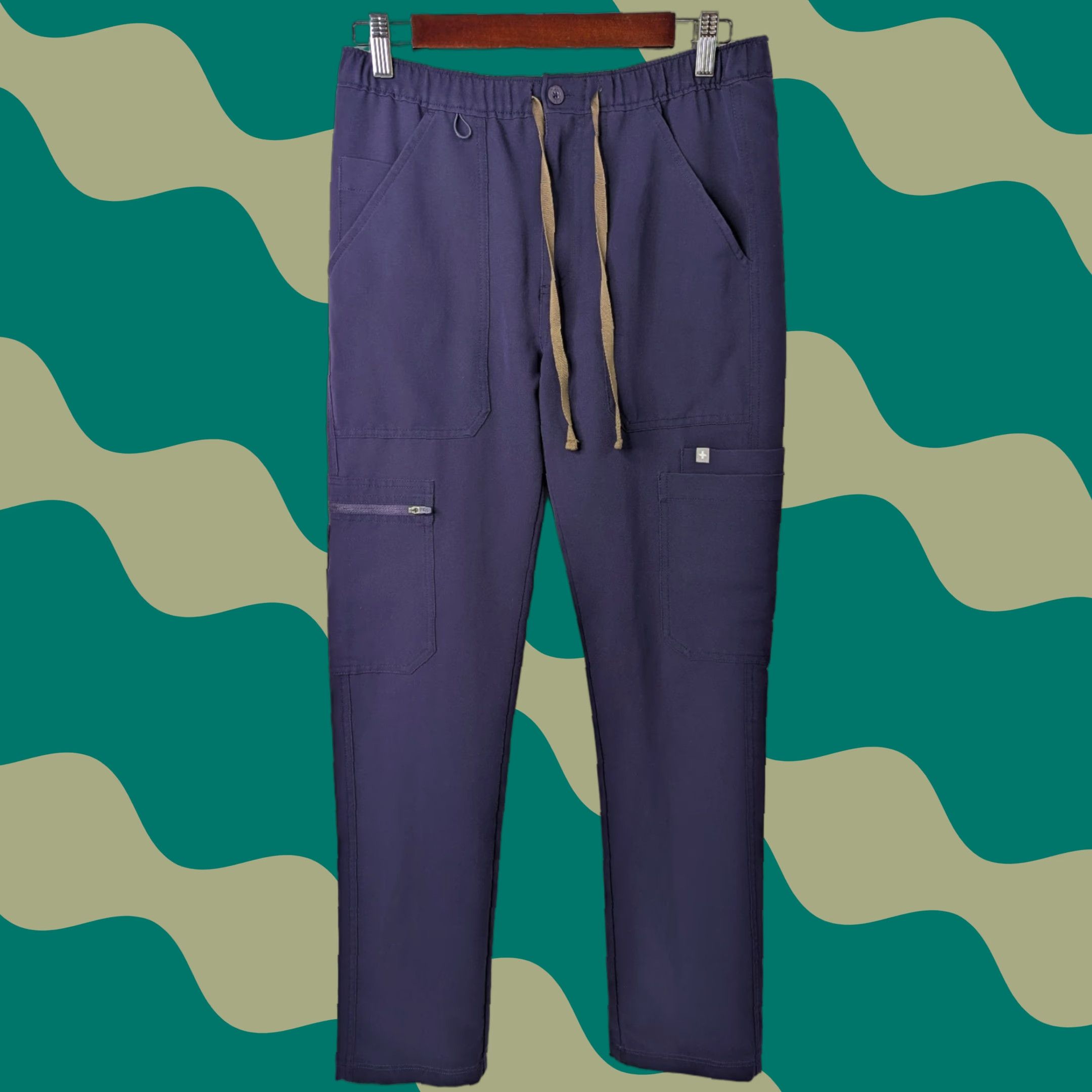 Vintage Figs Men's Cairo Cargo Scrub Pants XS Purple Medical Nurse M23SW2018 Size US 27 - 1 Thumbnail
