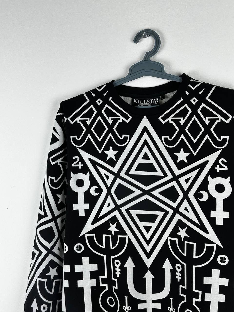 Japanese Brand × Killstar Killstar Satanic Sweatshirt Too Rare To Die Black/White Size US L / EU 52-54 / 3 - 3 Thumbnail
