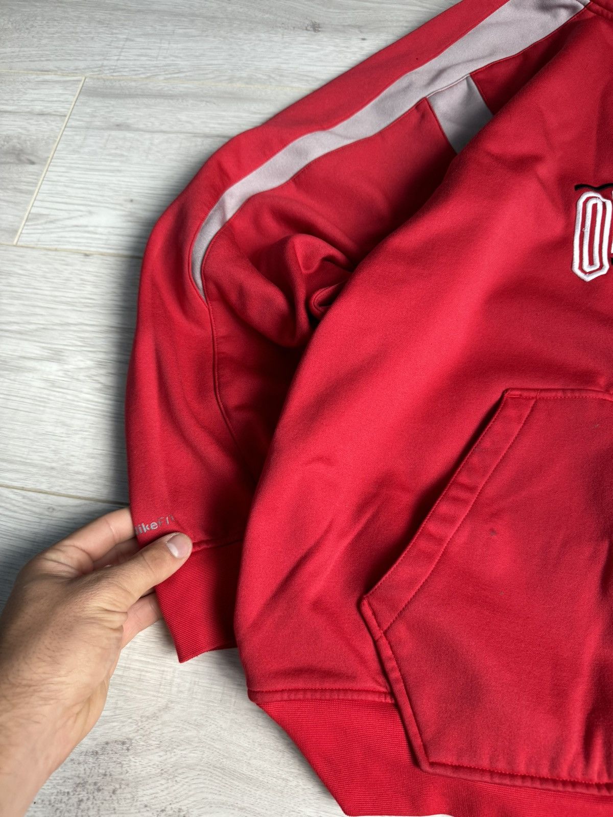 Nike × Vintage Vintage Nike Logo USA Ohio State central swoosh hoodie Size US L / EU 52-54 / 3 - 2 Thumbnail