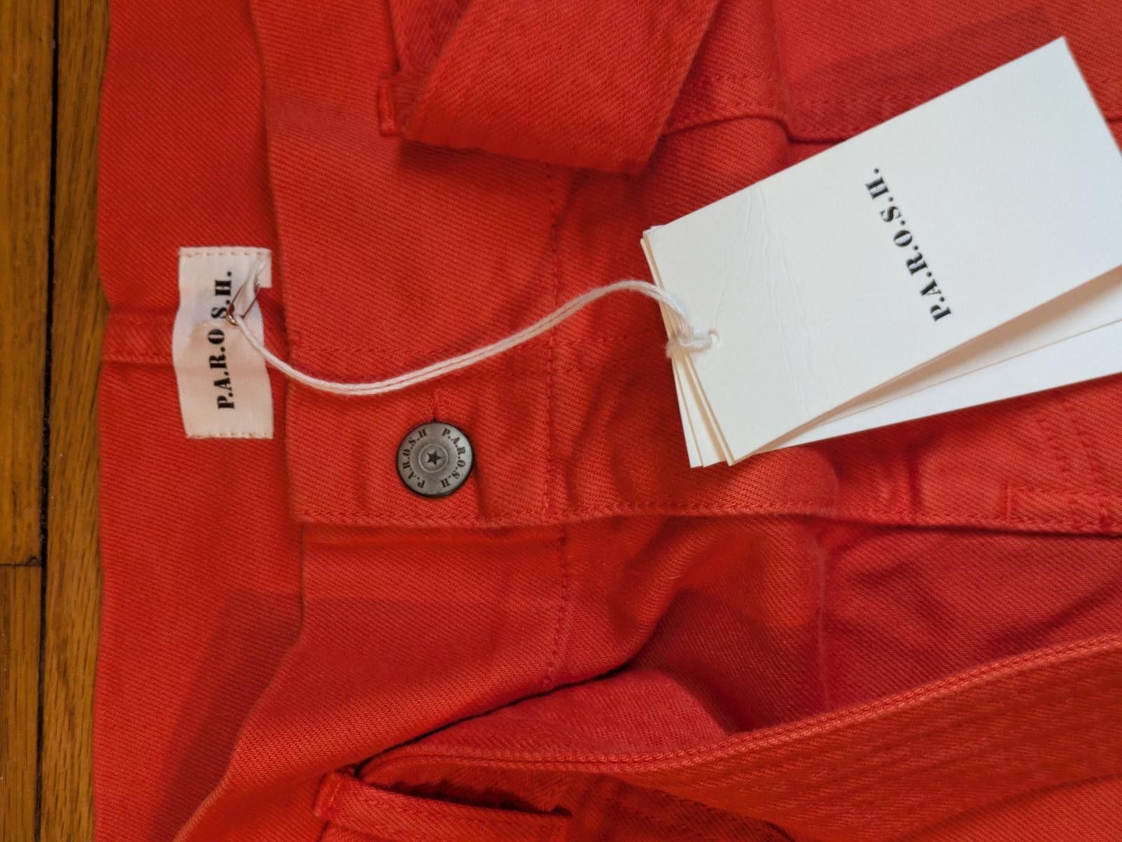 Parish Nation NWT P.A.R.O.S.H. Orange Denim Cabarex Shorts M 40 Parosh Size 32" / US 10 / IT 46 - 4 Thumbnail