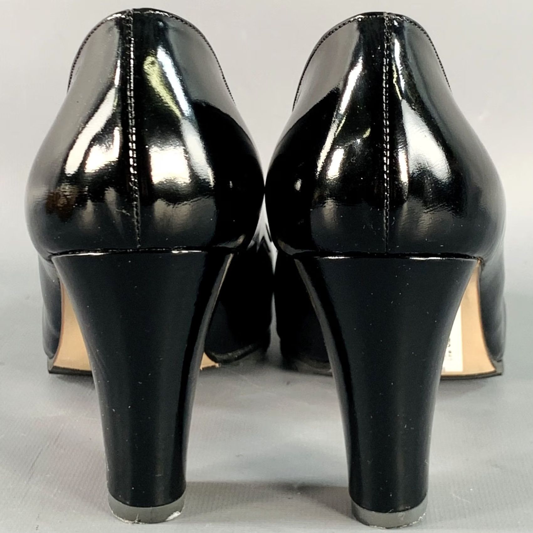 Bottega Veneta BOTTEGA VENETA Black Gold Patent Leather Buckle Pumps Size 9 Women Size US 9 / IT 39 - 3 Thumbnail