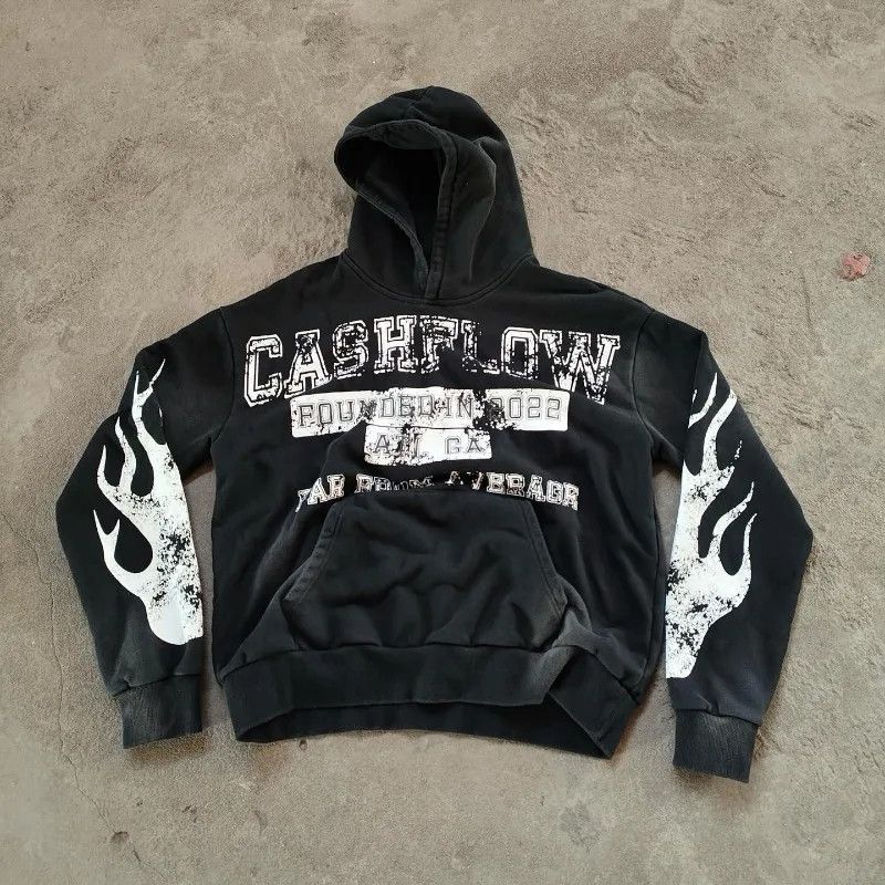 image of Skulls Black Trend Alphabet Hodies, Men's (Size Large)