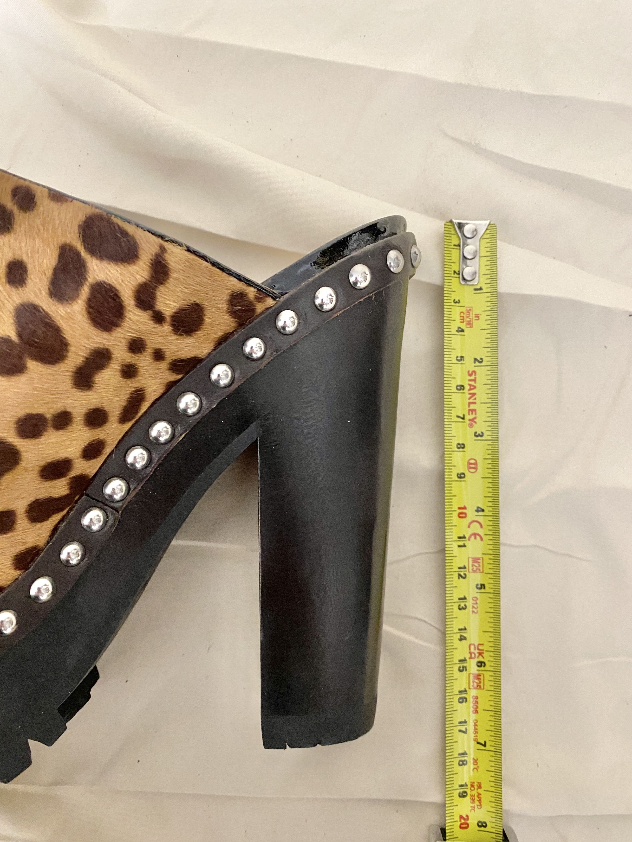 Miu Miu Miu Miu Animal Print Platform Clogs Size US 10.5 / IT 40.5 - 10 Thumbnail