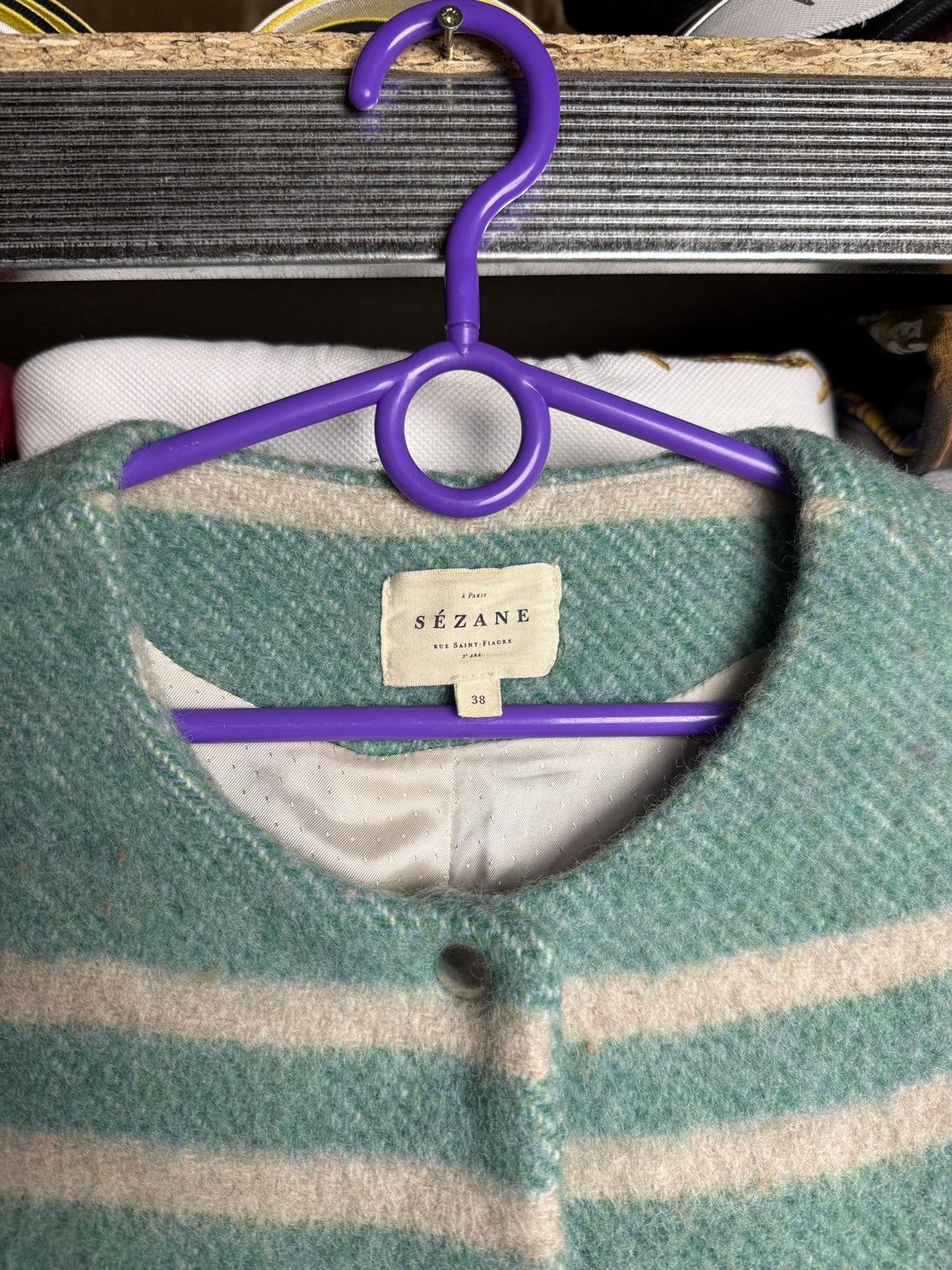 Sezane Sezane Coat Striped green SZ38 Size S / US 4 / IT 40 - 8 Thumbnail