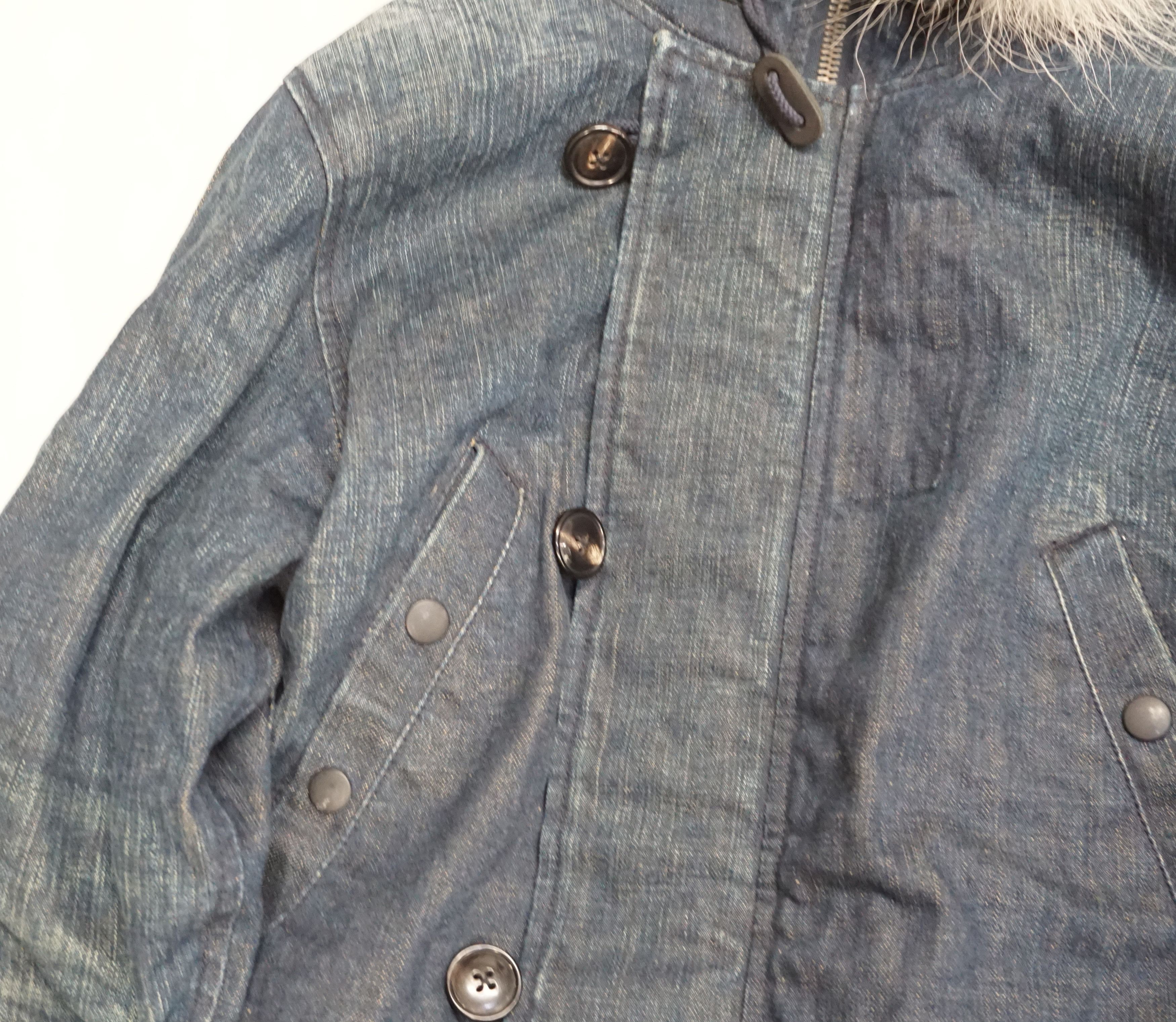 RRL Ralph Lauren 00's Polo RRL Ralph Lauren Real Fur Denim Coat Size US S / EU 44-46 / 1 - 3 Thumbnail