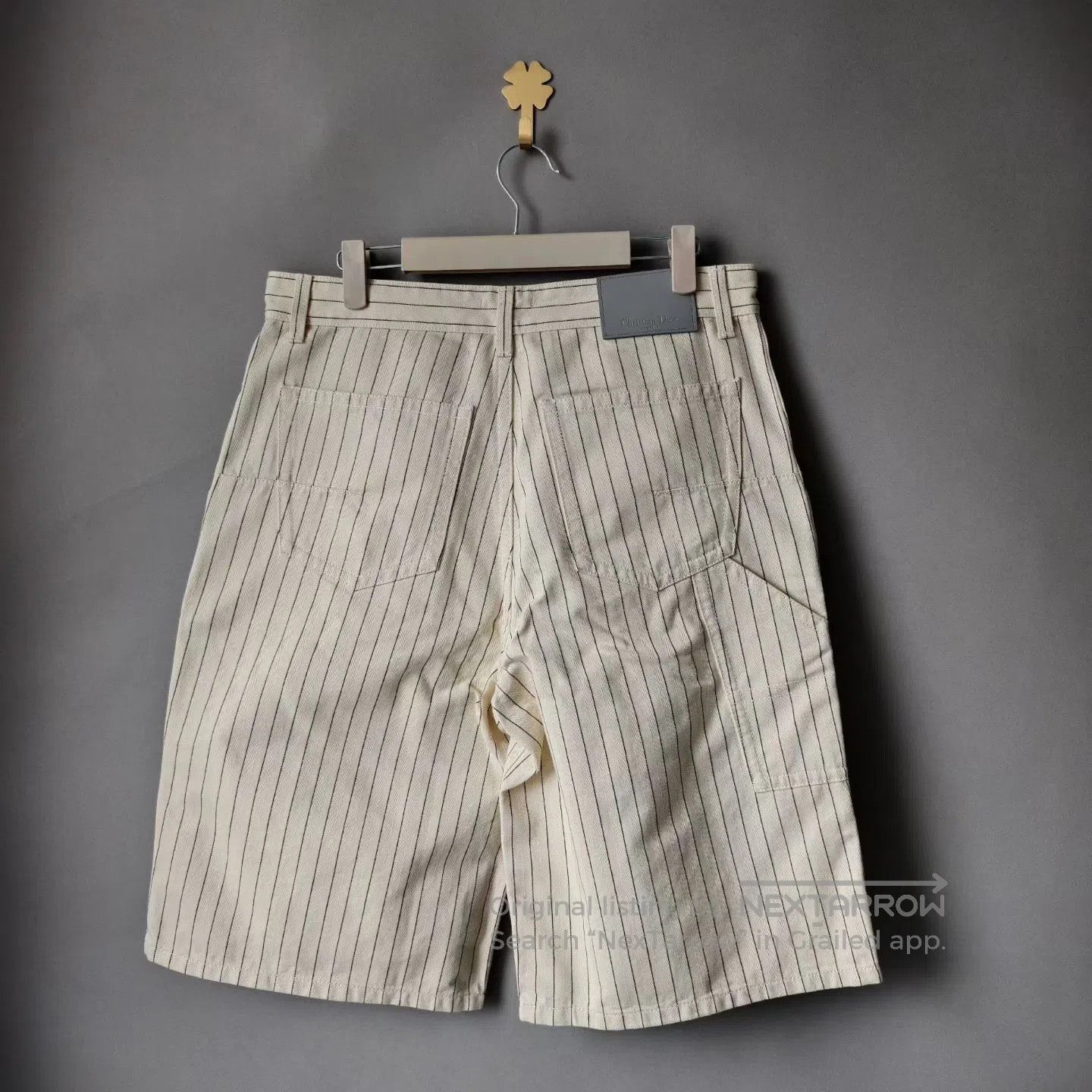 Dior Dior Striped Embroidered Logo Cargo Shorts| Size US 31 - 2 Thumbnail