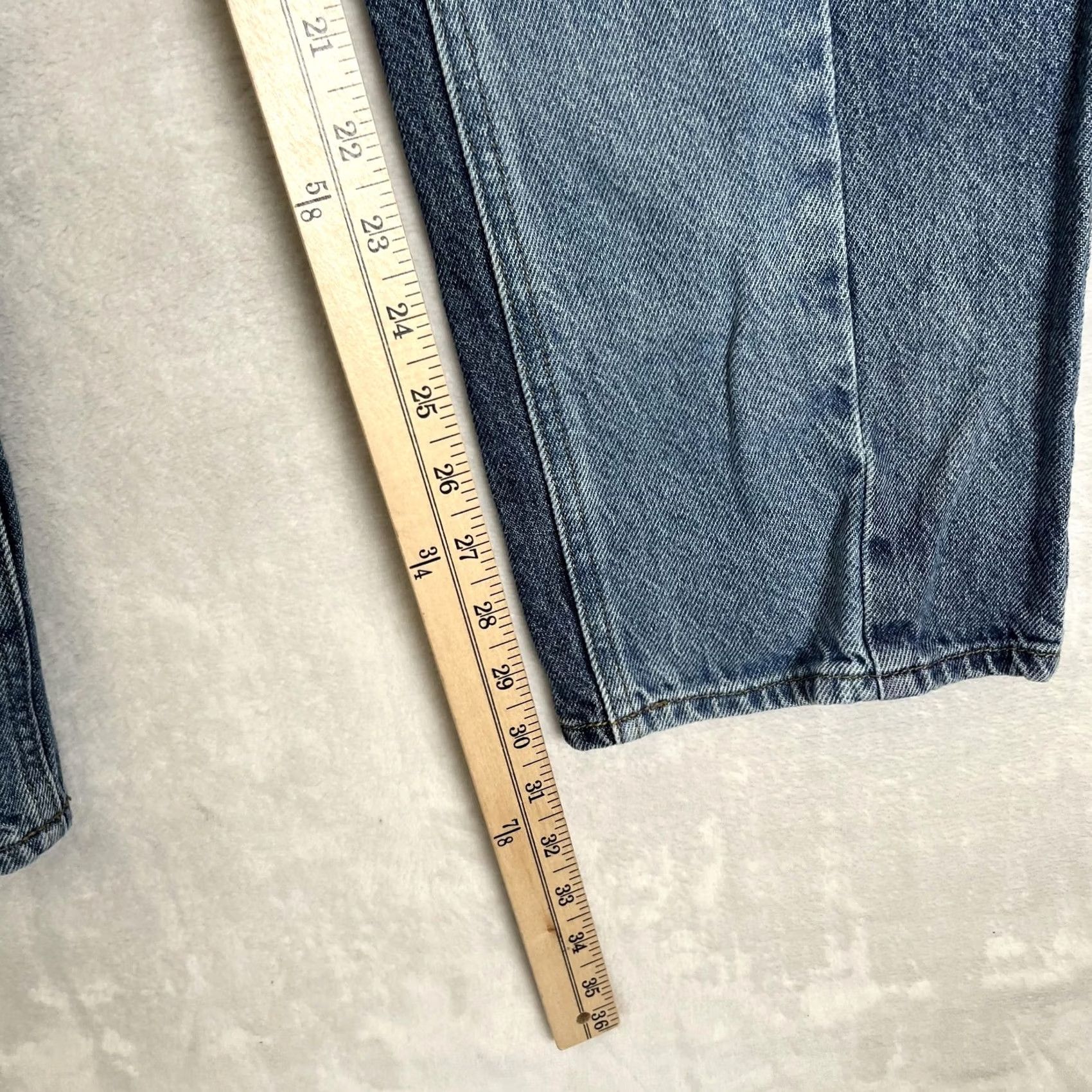 Pacsun PacSun 90s Boyfriend Patchwork Jeans Juniors 25 Blue Medium Wash Relaxed Denim Jeans Size 42" / US 20 - 2 Thumbnail