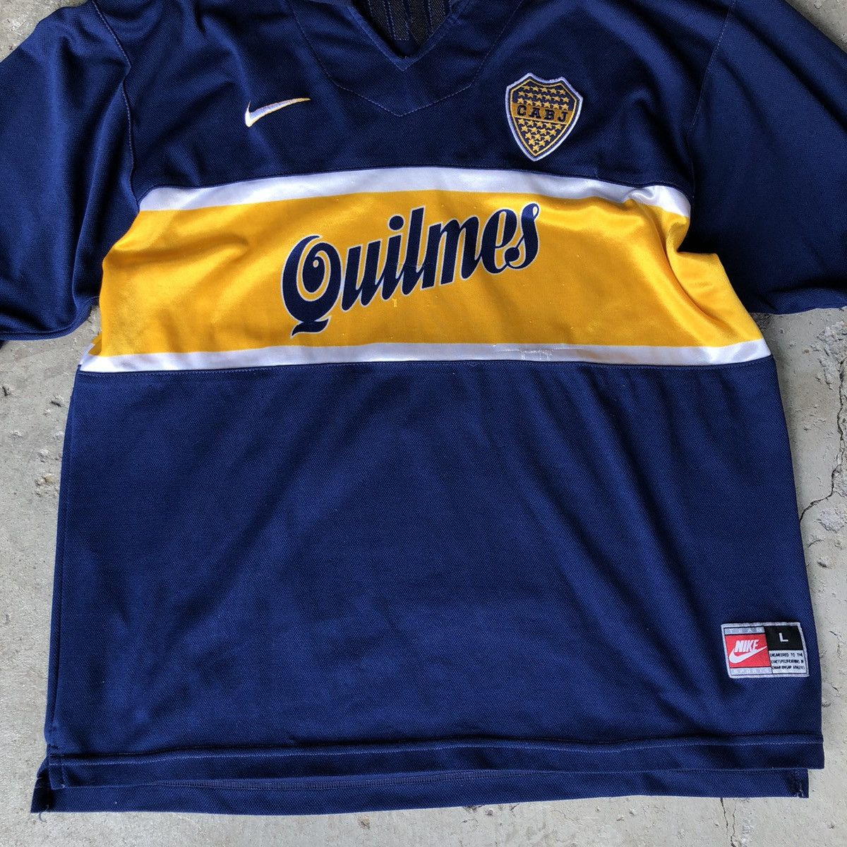 Nike Soccer Jersey Vintage Vintage 1997 Nike Boca Juniors CABJ Argentina Quilmes Jersey Grailed