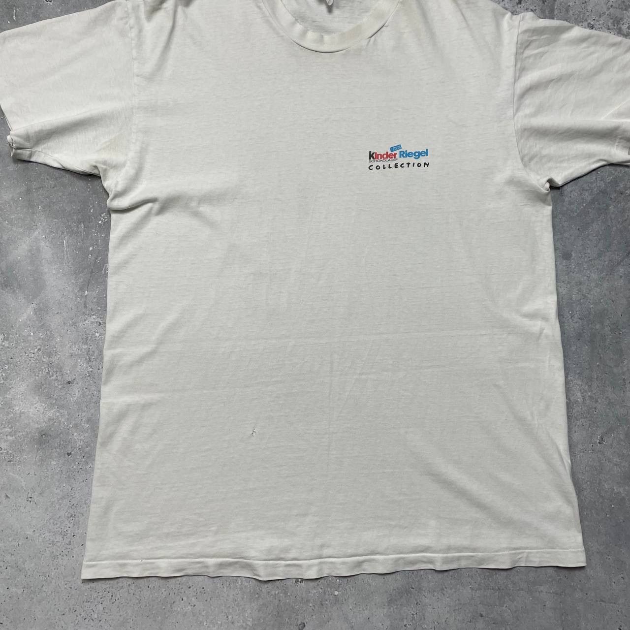Vintage Vintage 90s Kinder Chocolate Collection Thrashed T Shirt Size US XL / EU 56 / 4 - 14 Thumbnail
