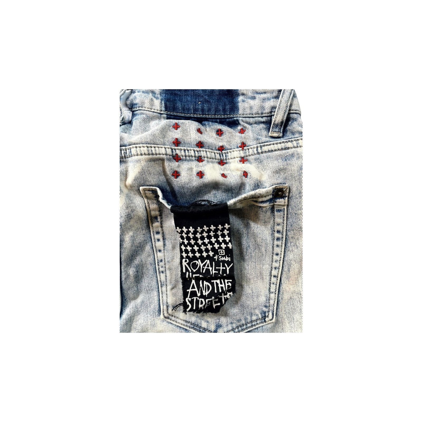 Ksubi Ksubi Light Wash & Red Jeans Size US 28 / EU 44 - 4 Thumbnail