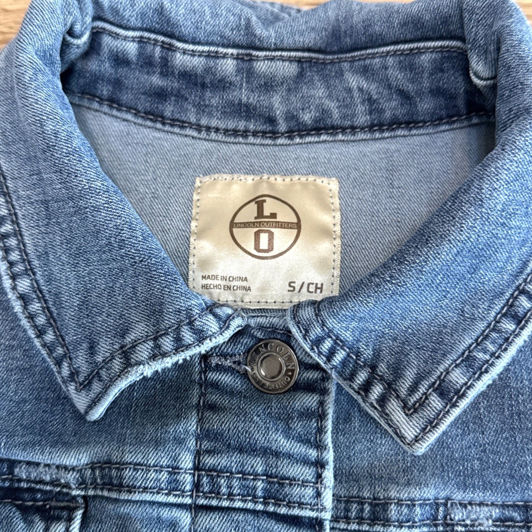 Denime VINTAGE Lincoln Outfitters Jean Jacket Womens S/CH Blue Denim 90s Casual Womens Size 28" / US 6 / IT 42 - 2 Thumbnail
