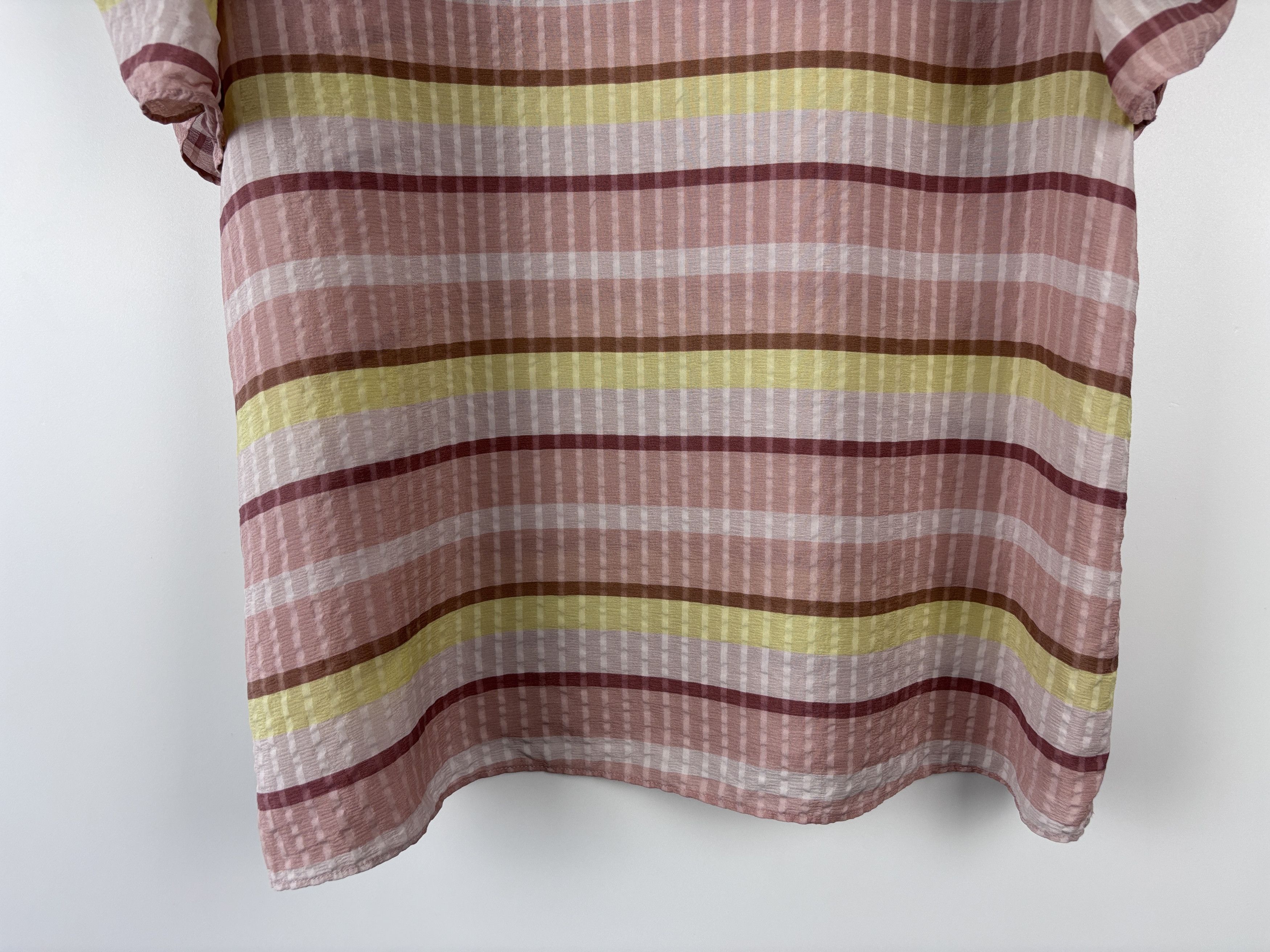 Sezane Sezane Coralie Silk Top Blouse Striped Pink Yellow Size 36 Size S / US 4 / IT 40 - 9 Thumbnail