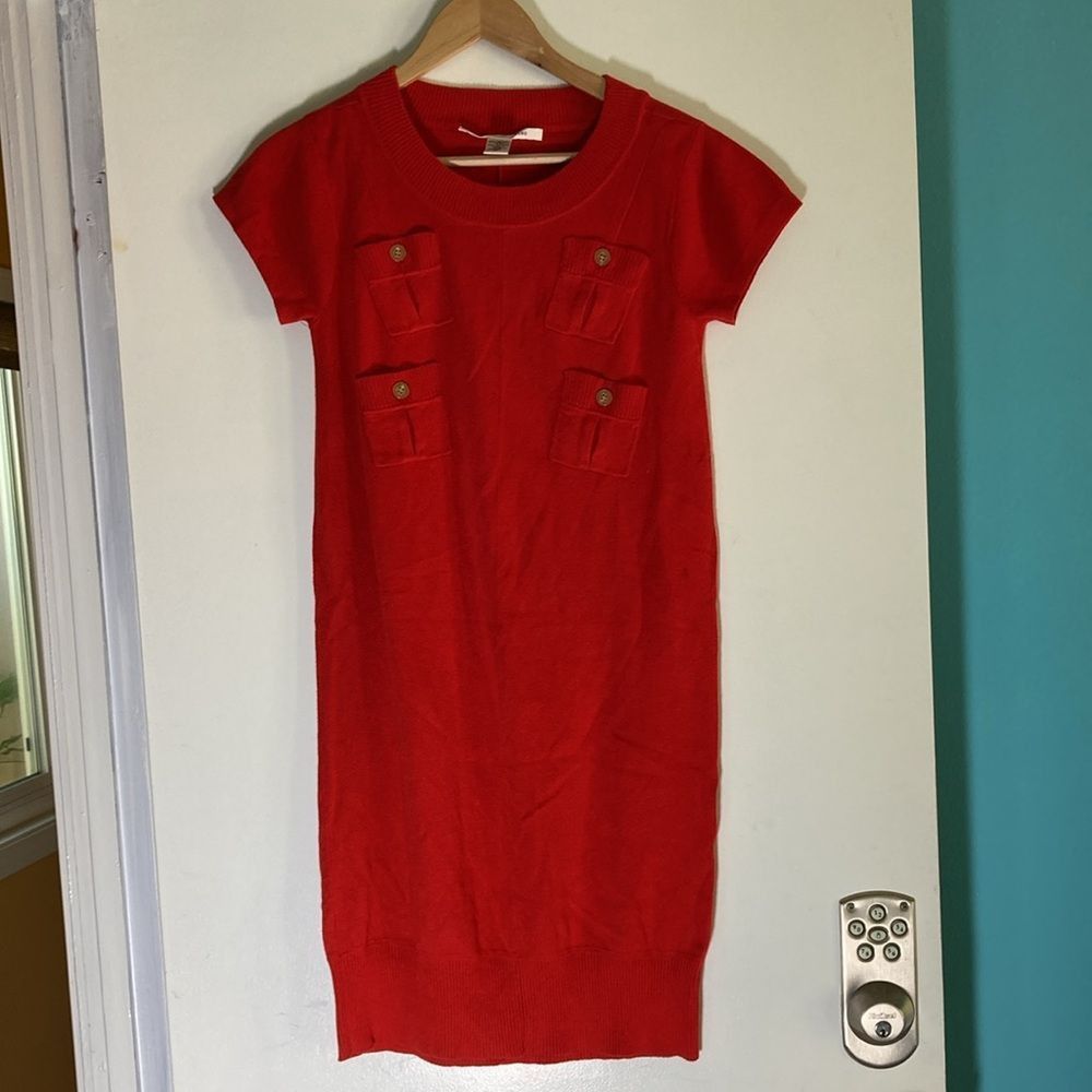 Diane von Furstenberg Diane Von Furstenberg Size P Red Knit Dress “Beliz” Four Poc Size XS / US 0-2 / IT 36-38 - 13 Thumbnail