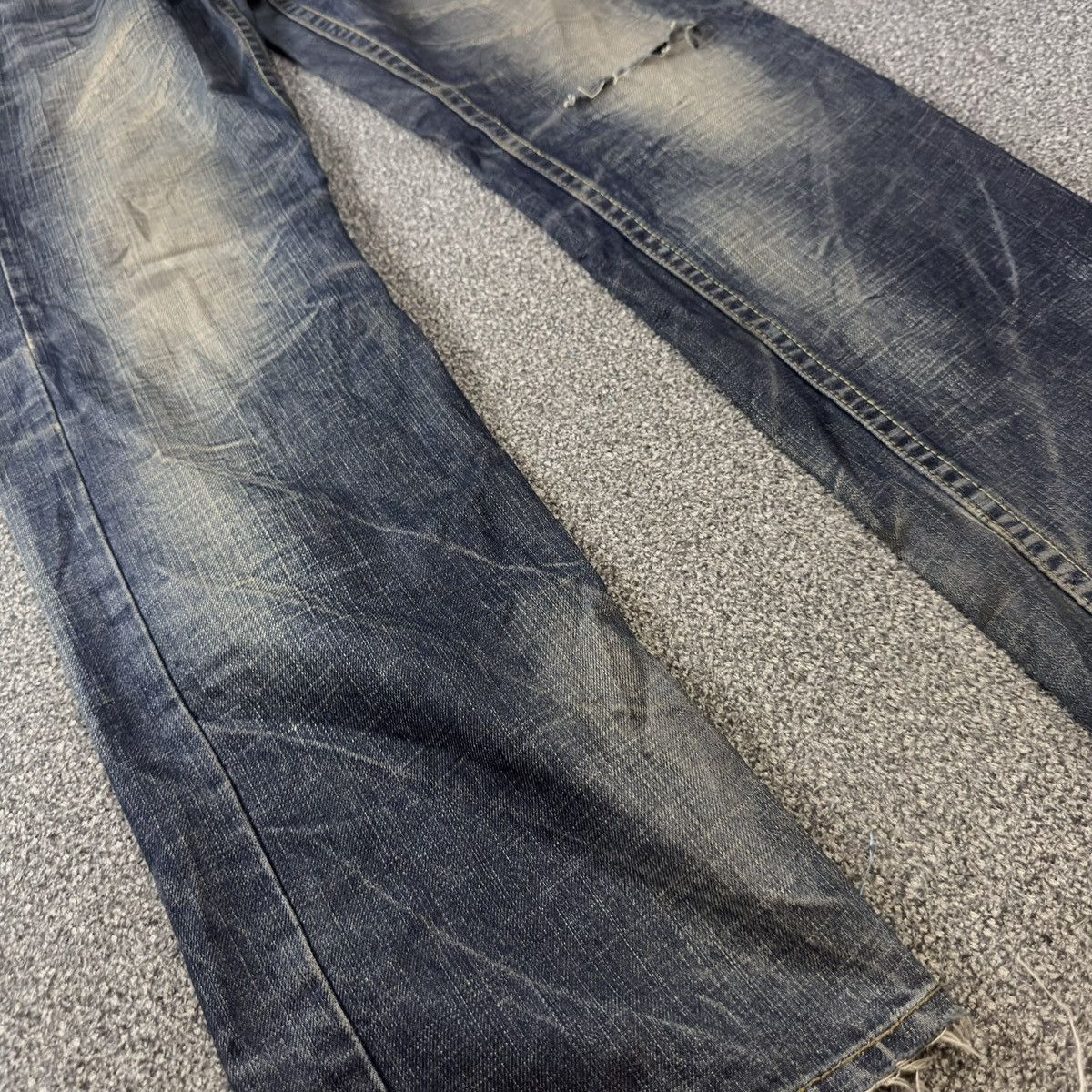 Rock Revival Crazy Seditionaries Red Papper Spellout Distressed Denim Size US 32 / EU 48 - 6 Thumbnail